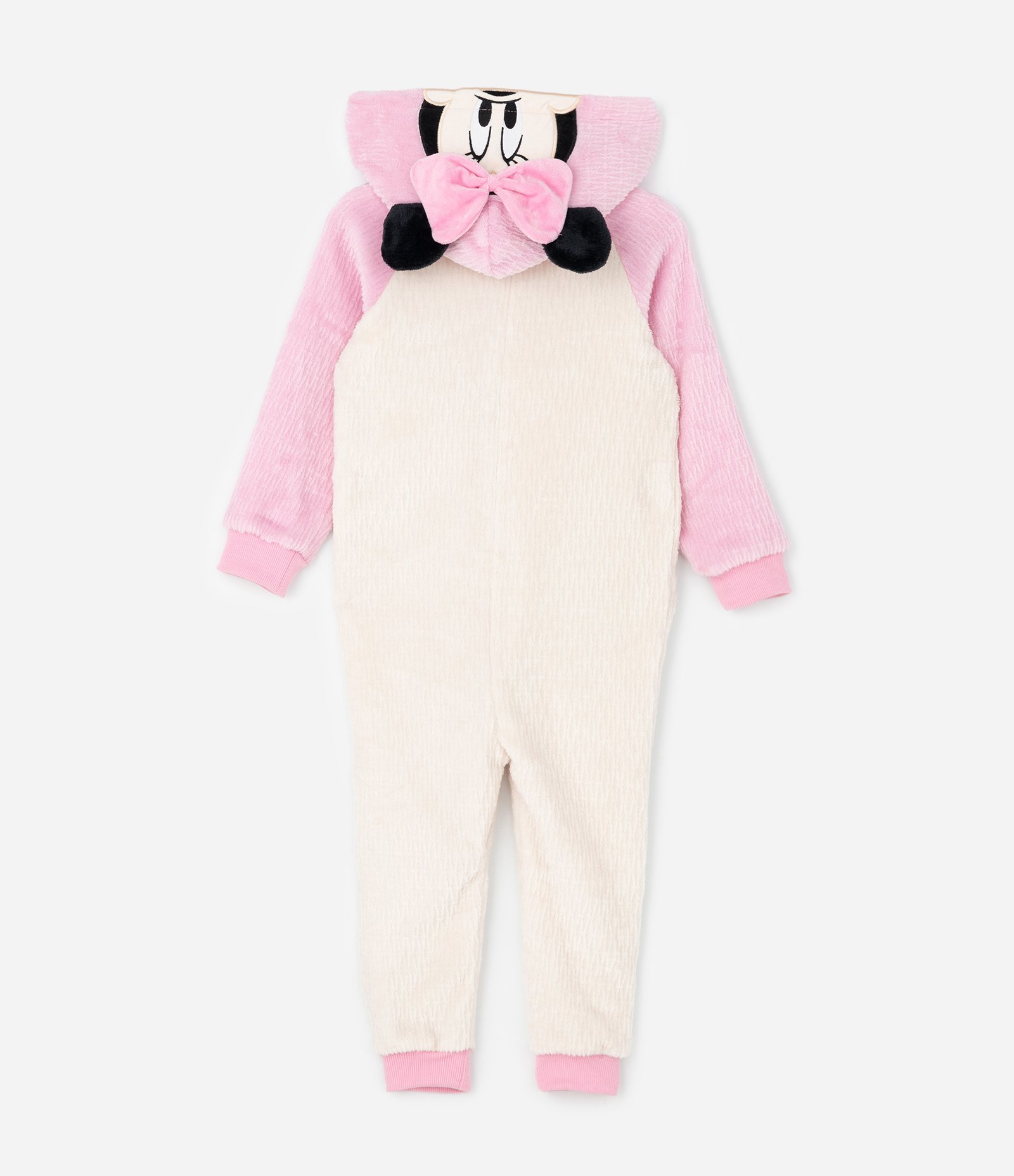 Pijama Infantil Jumper com Capuz Minnie – Tam 2 a 6 Anos Rosa/Off White 3