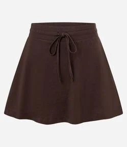 Short Saia em Malhão com Cós Elástico