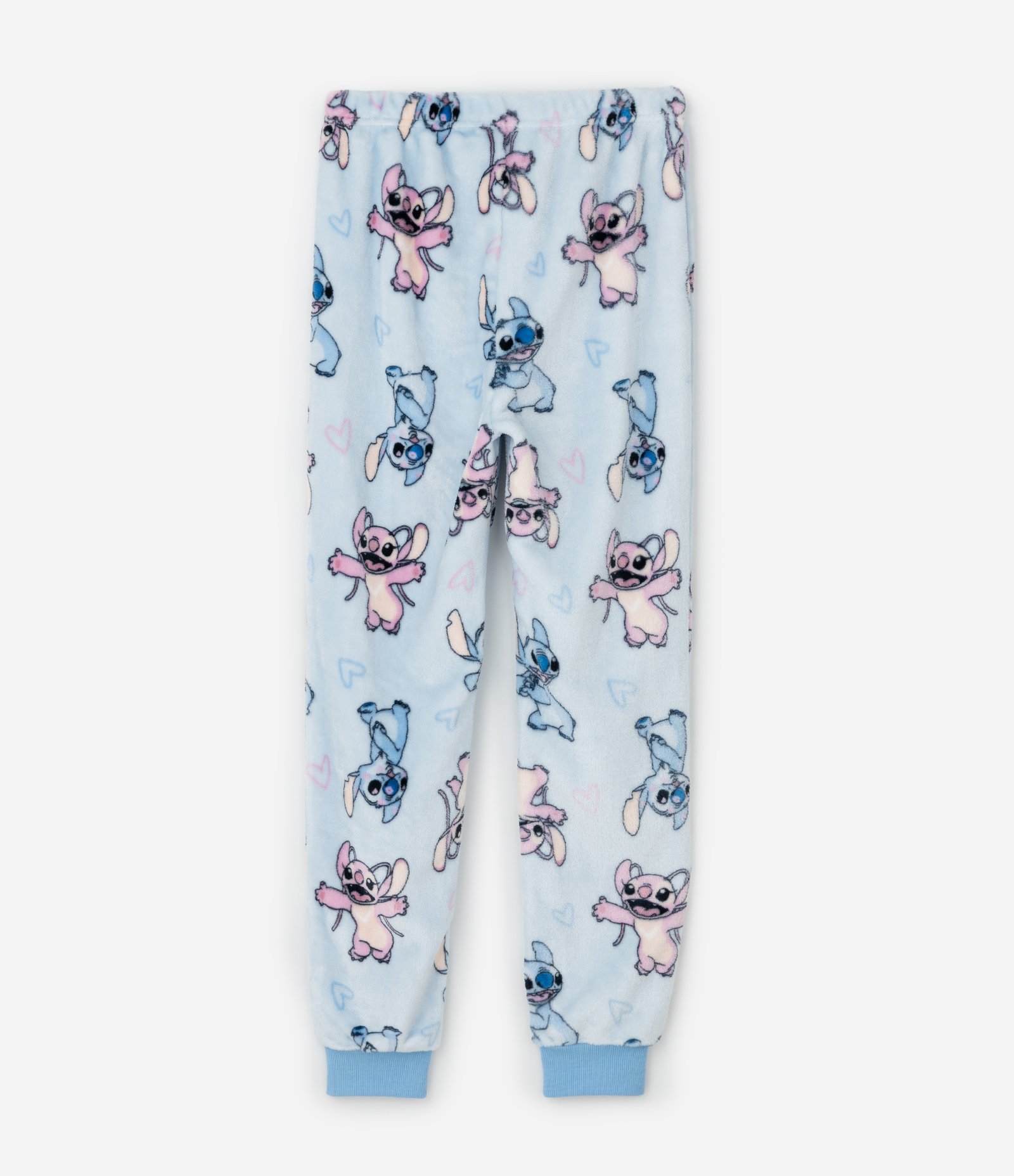 Pijama Infantil Longo Stitch e Angel – Tam 5 a 14 Anos Rosa/Azul/Branco 5