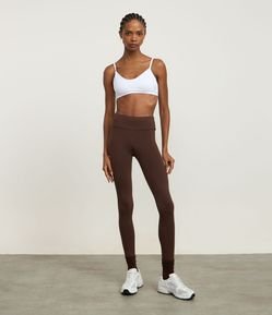 Calça Legging Esportiva em Poliamida com Cós Alto