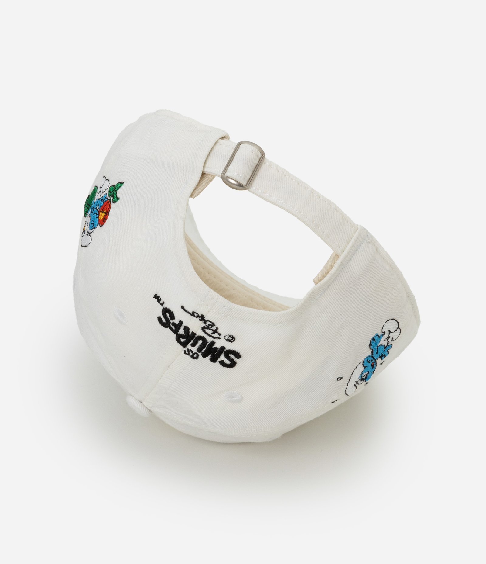 Boné Dad Hat em Sarja com Estampa Bordada Smurfs Branco 3