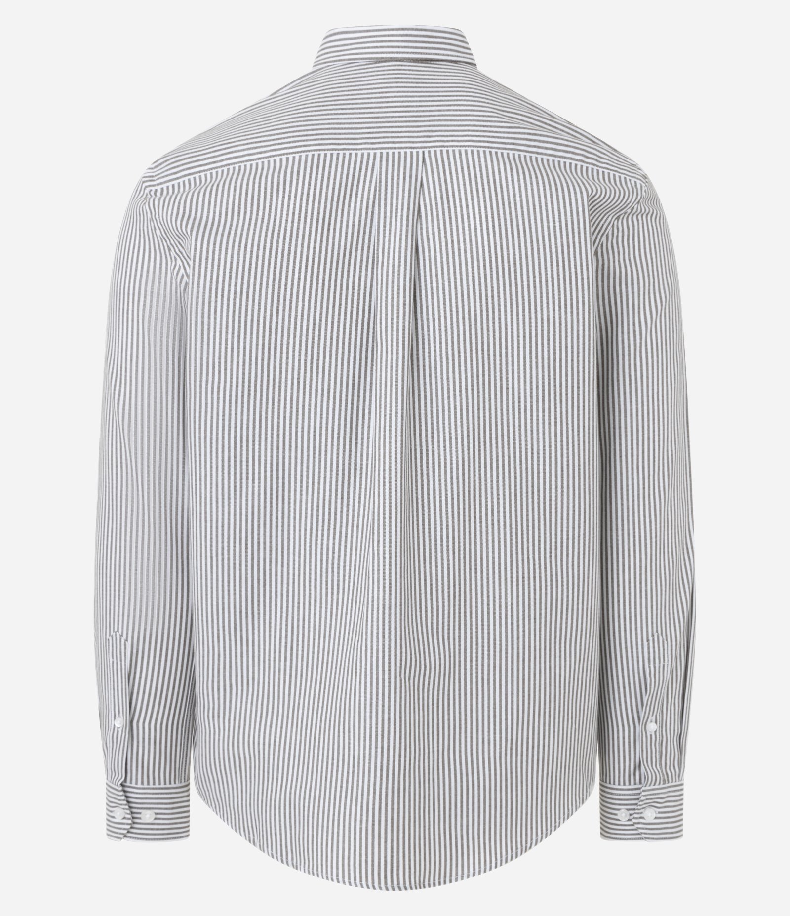 Camisa Regular em Oxford com Listras Verde 9