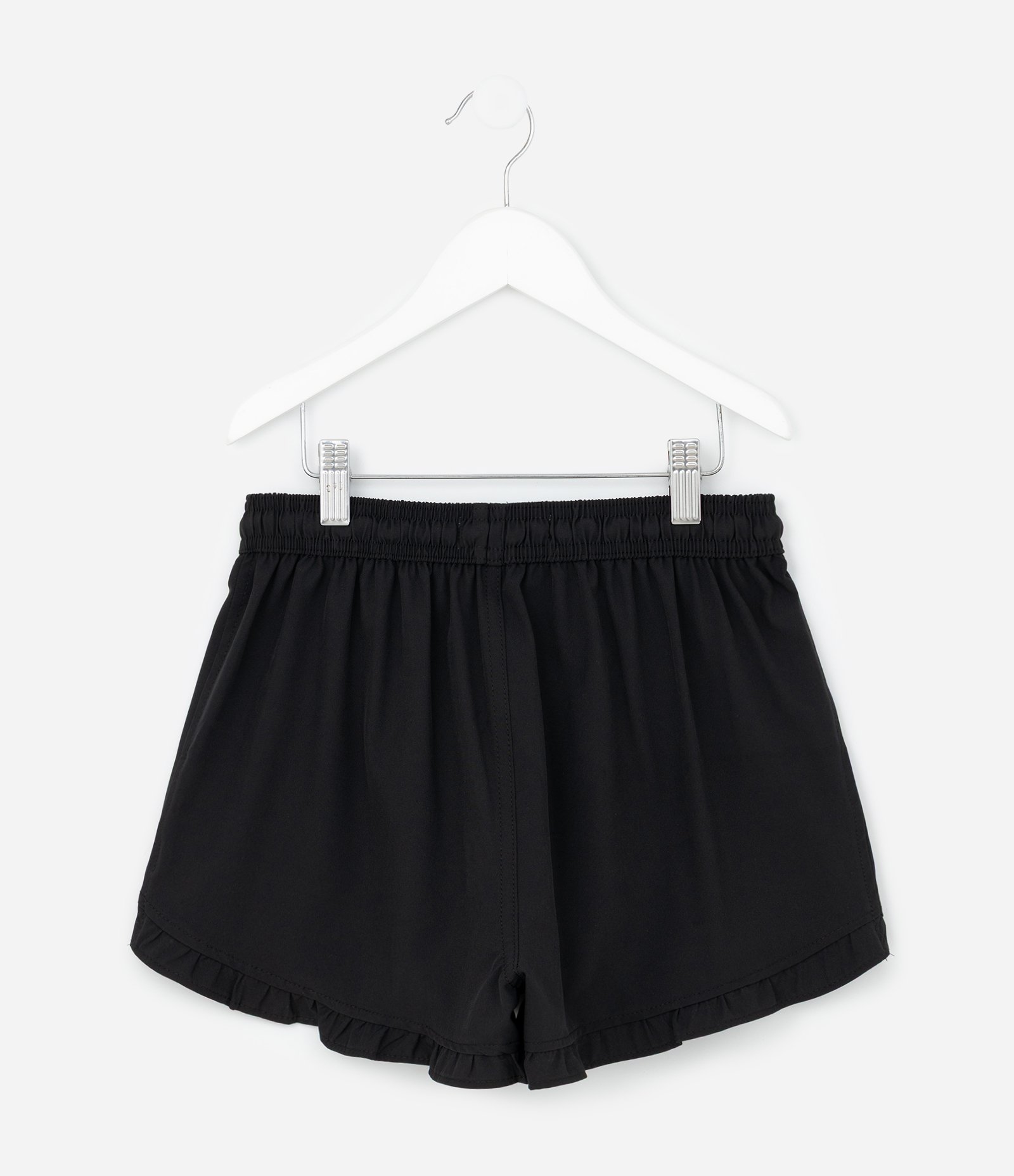 Short Infantil com Babados – Tam 5 a 14 Anos Preto 3