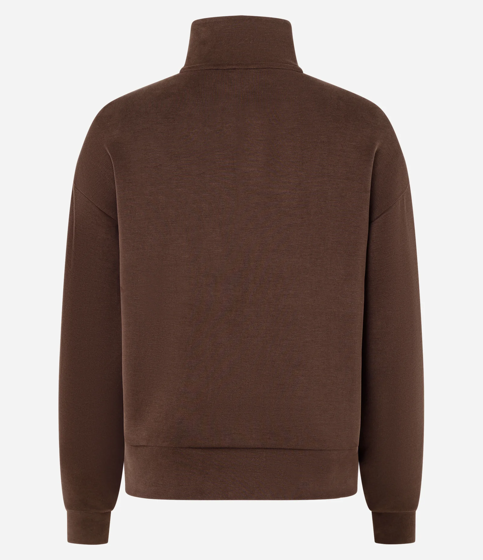 Blusão Moletom com Gola Alta Marrom 2