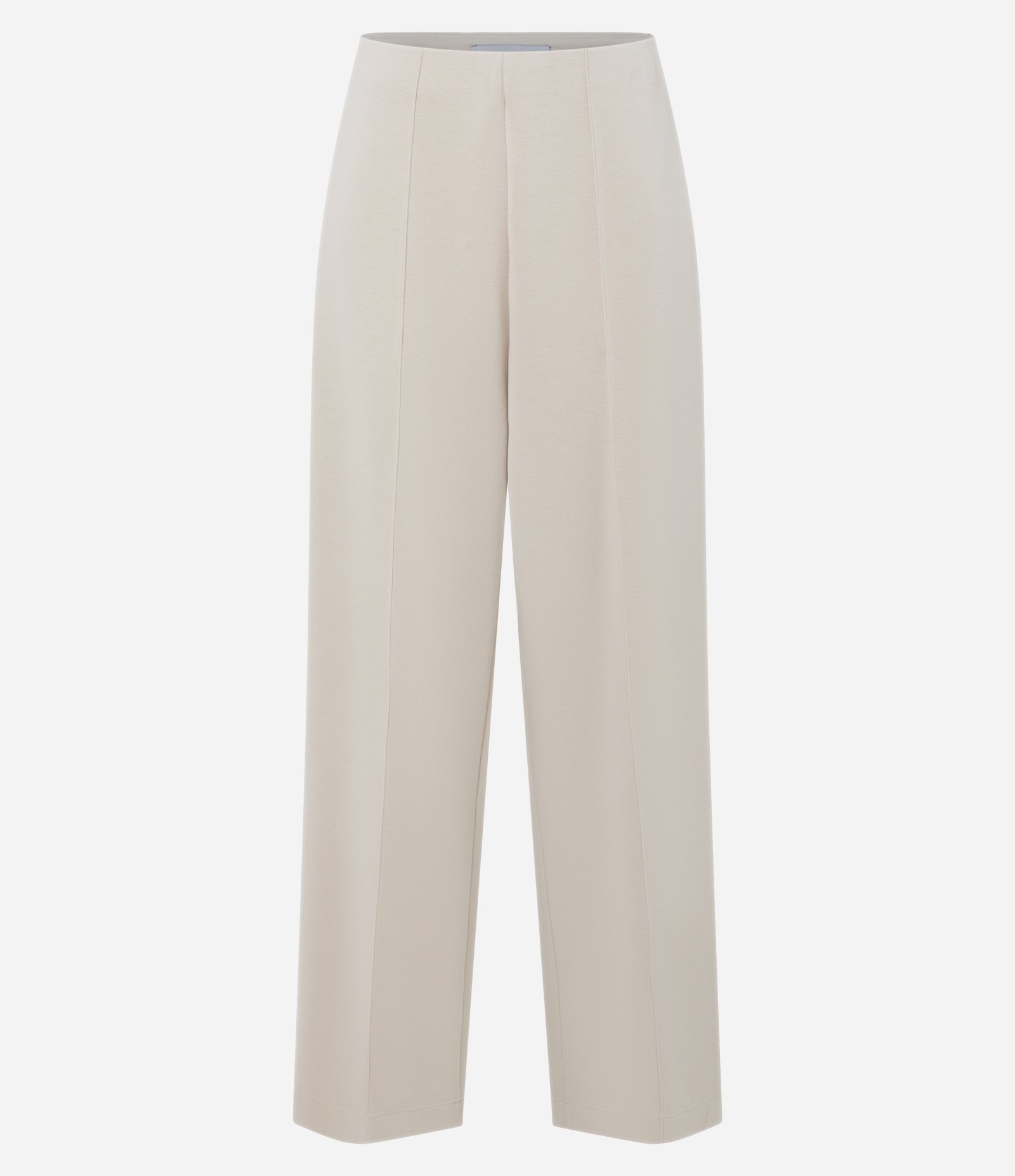 Calça Reta em Modal com Cintura Alta Branco 5