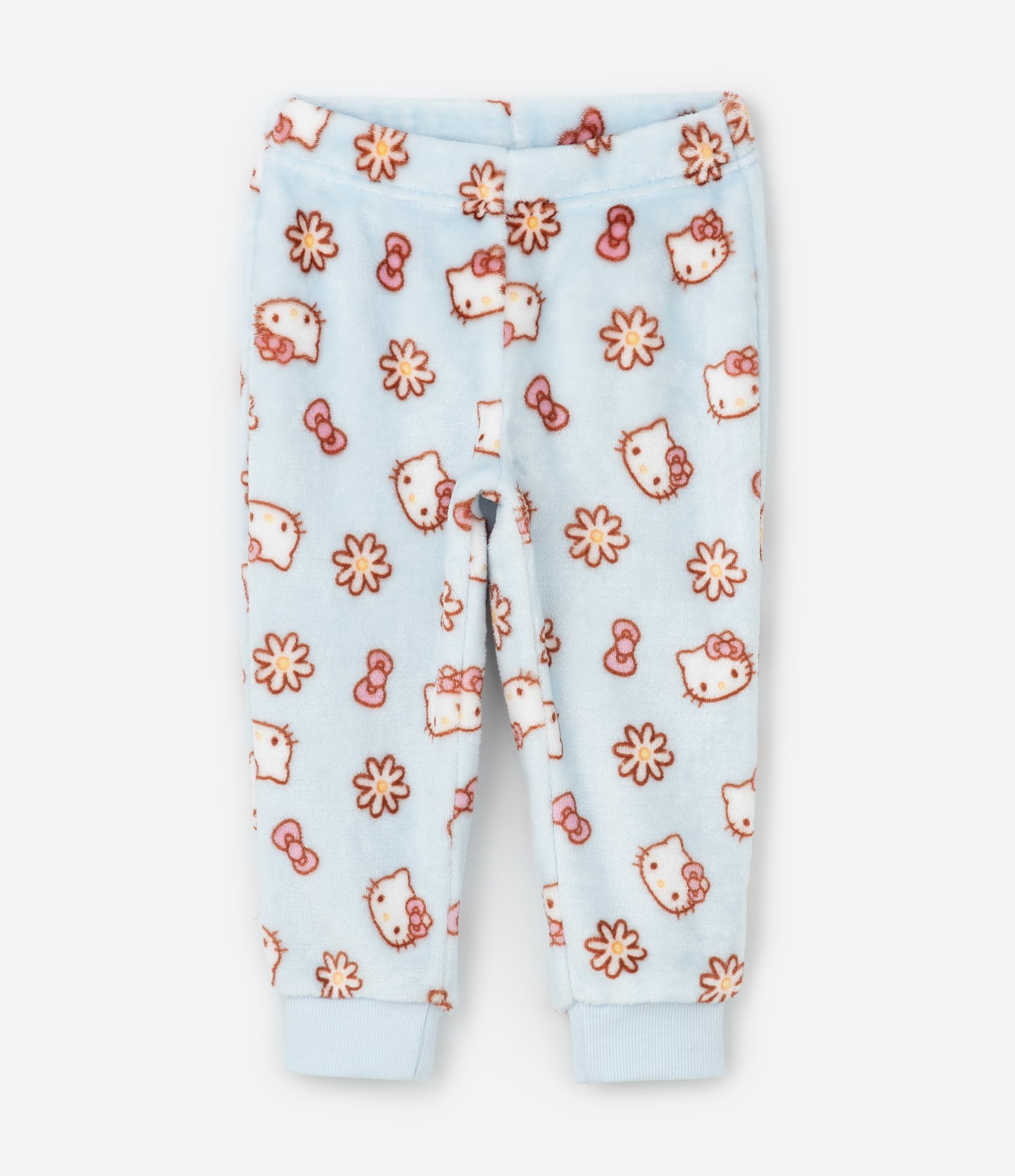 Pijama Infantil Longo com Estampa Hello Kitty – Tam 2 a 8 Anos Rosa/Azul Claro 4