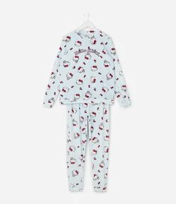 Pijama Infantil Plush Hello Kitty e Amigas - 5 ao 16 Anos