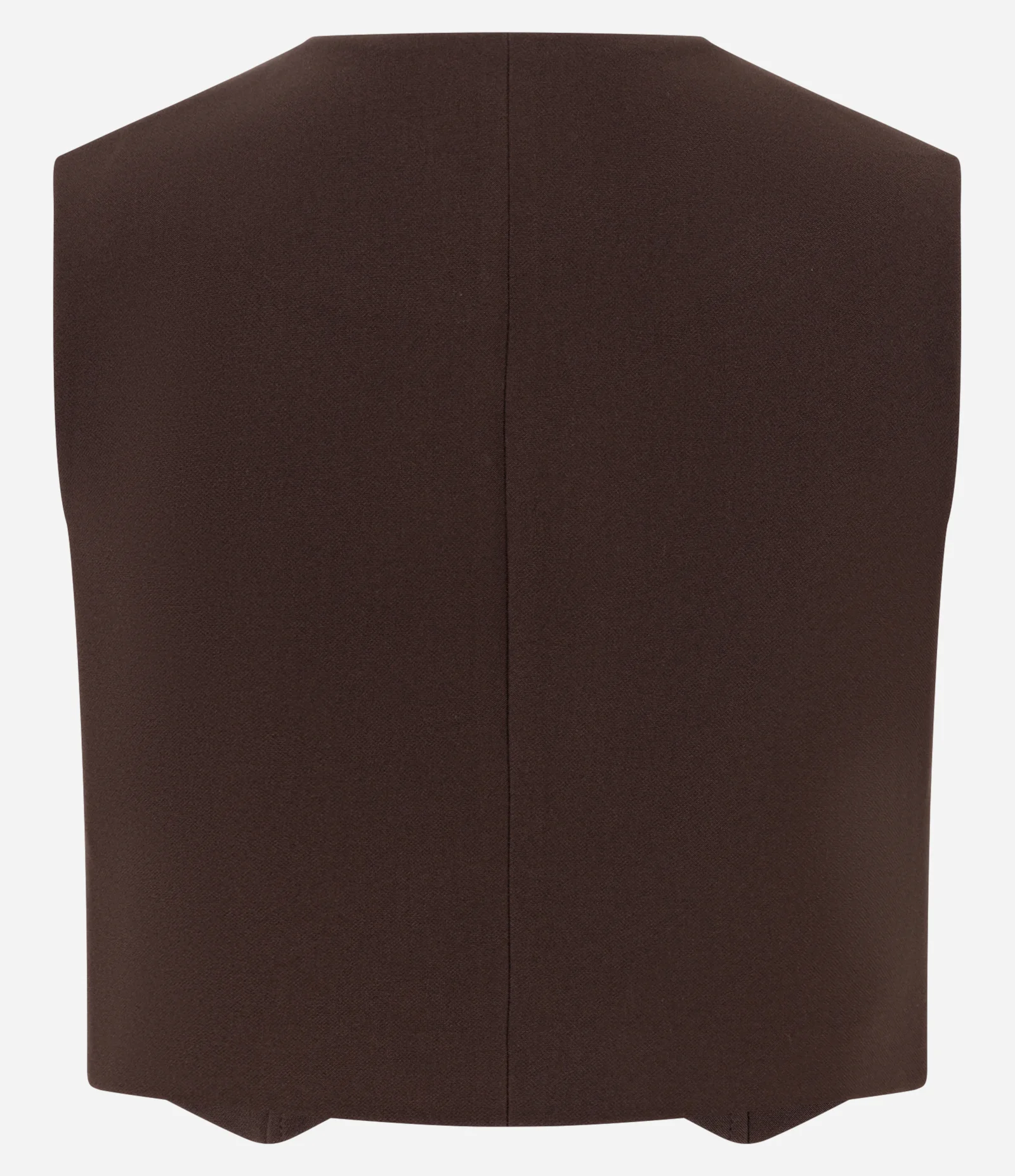 Colete em Crepe com Abotoamento e Decote V Marrom 2