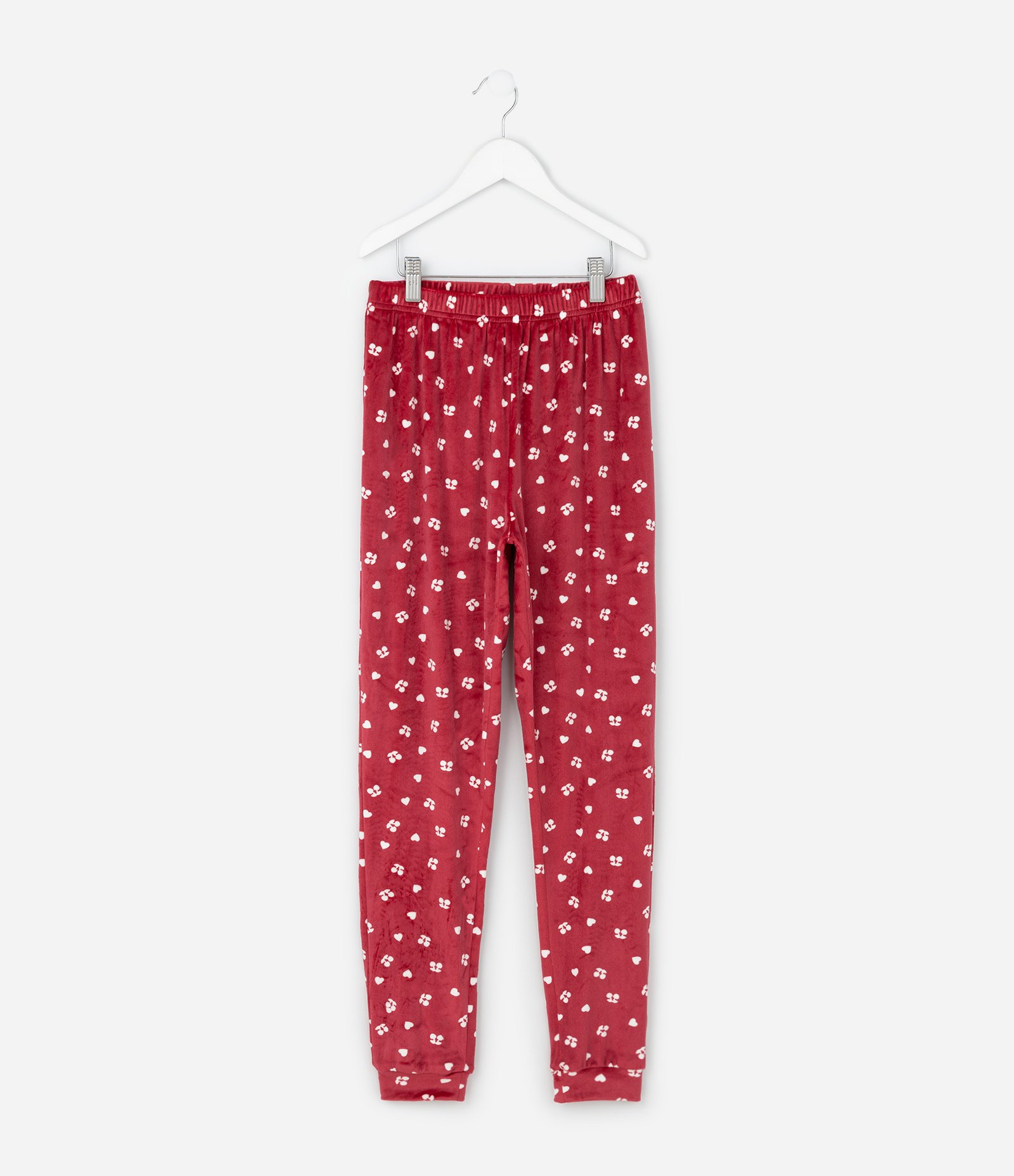 Pijama Infantil Longo com Bordado Lettering – Tam 8 a 16 Anos Vermelho/Branco 7
