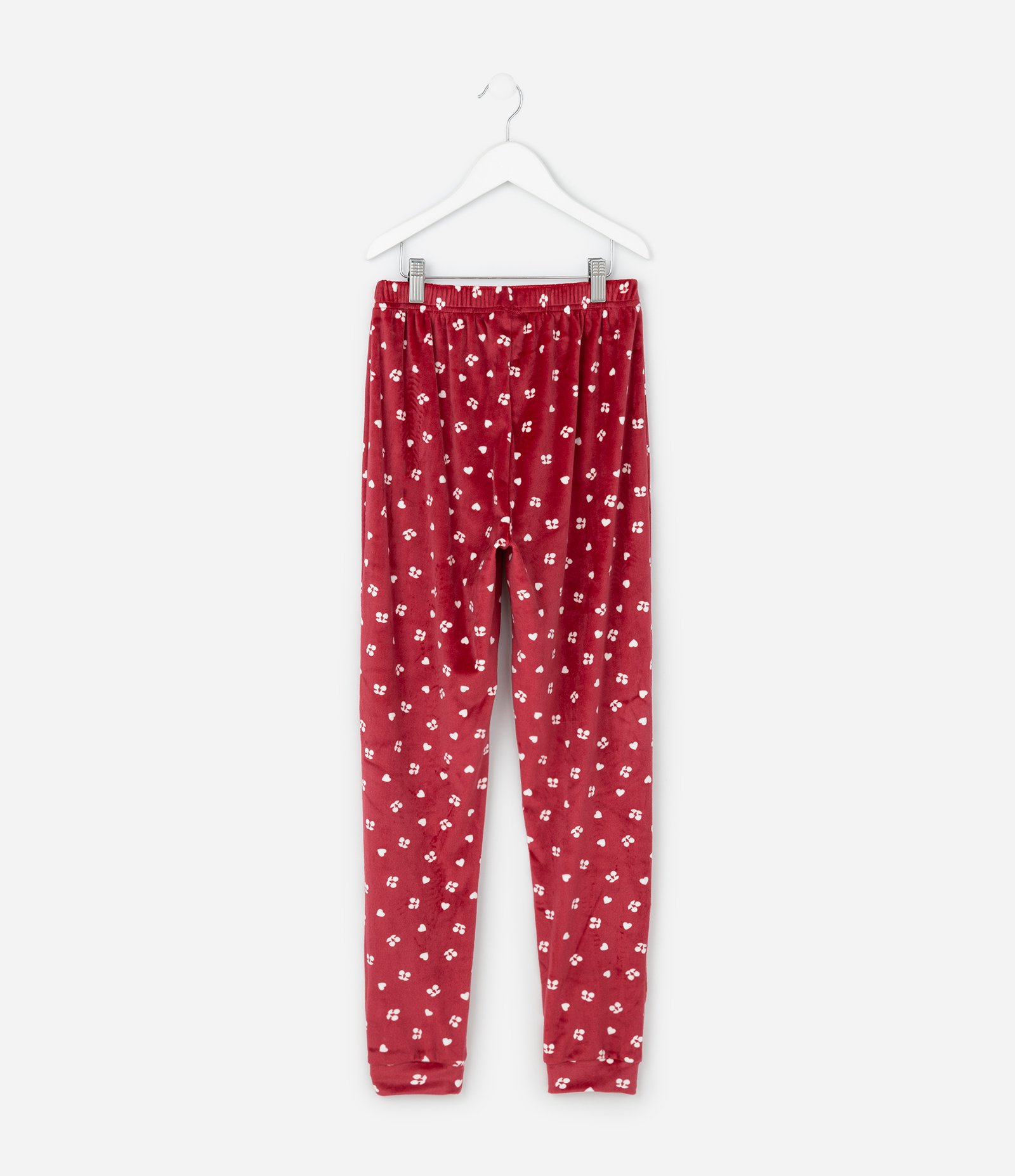 Pijama Infantil Longo com Bordado Lettering – Tam 8 a 16 Anos Vermelho/Branco 8