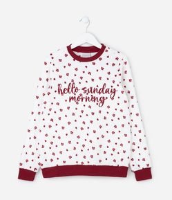 Pijama Infantil Longo com Bordado Lettering – Tam 8 a 16 Anos