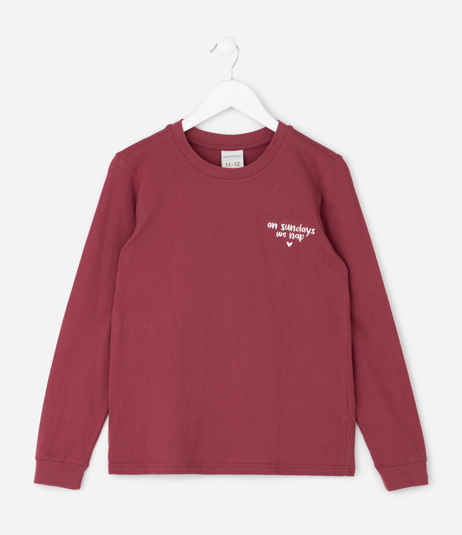 Pijama Infantil com Bordado e Estampa Xadrez – Tam 5 a 14 Anos Vermelho/Rosa 2