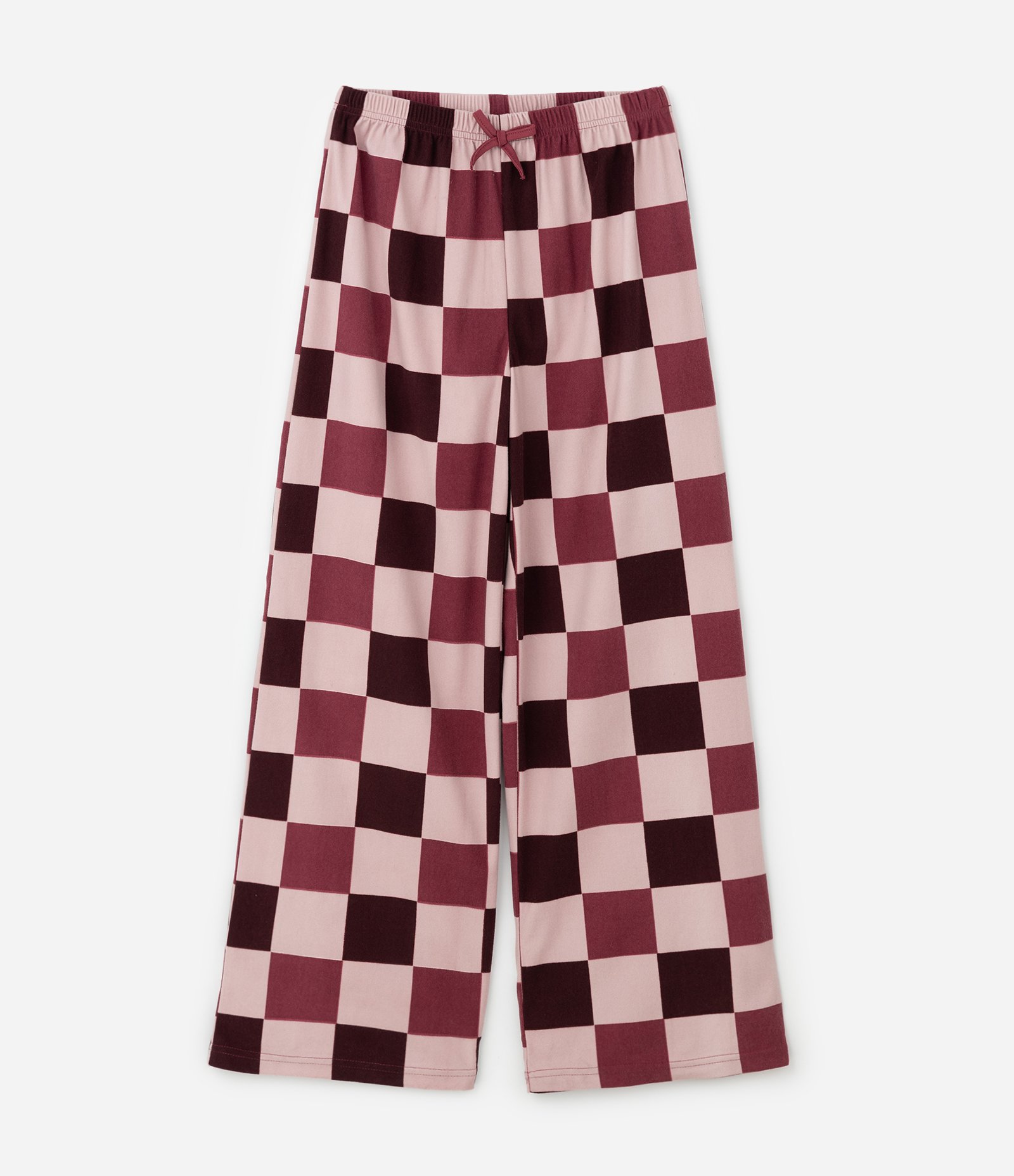 Pijama Infantil com Bordado e Estampa Xadrez – Tam 5 a 14 Anos Vermelho/Rosa 4