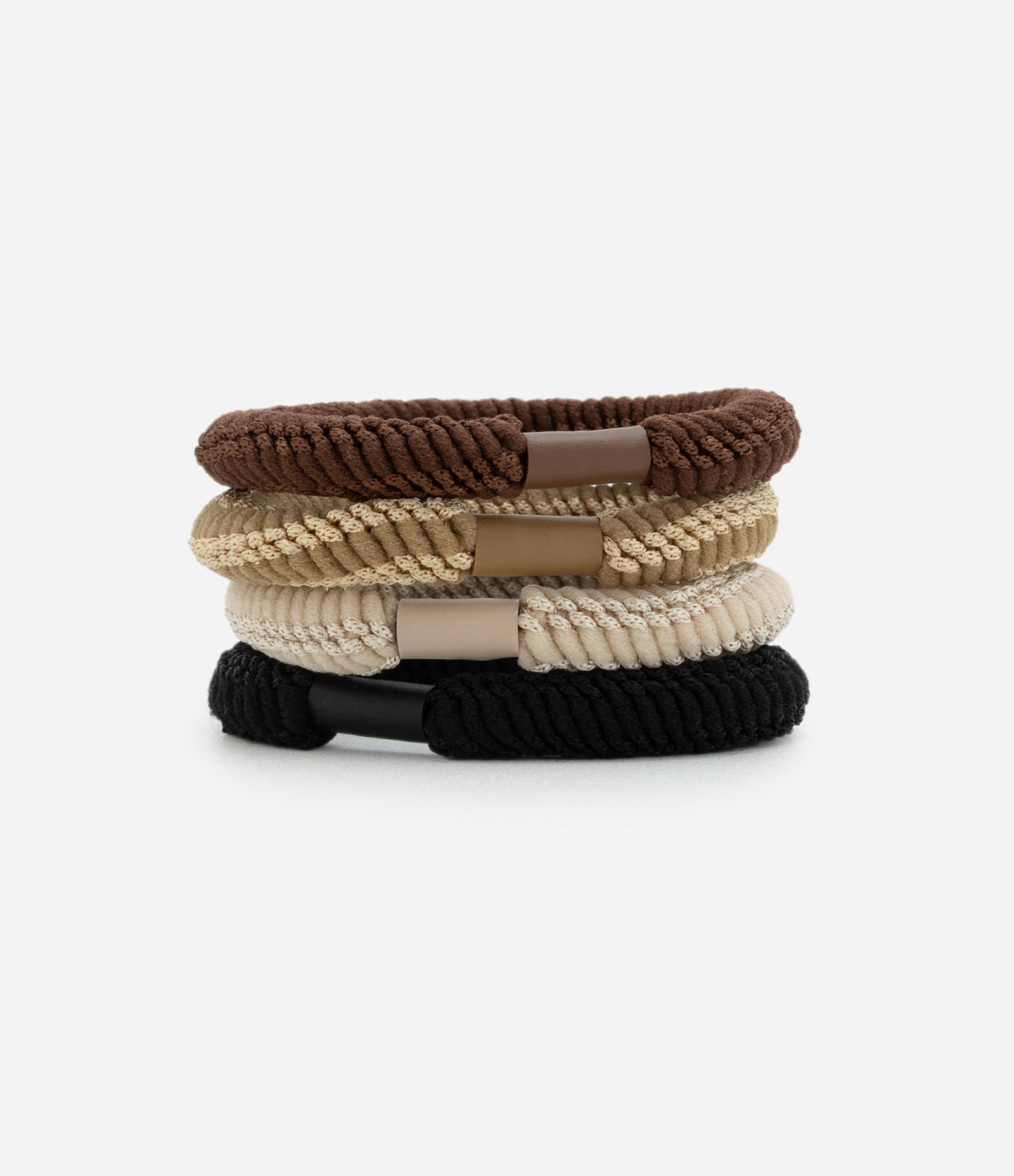 Kit 04 Borrachinhas de Cabelo com Textura Multicores 2