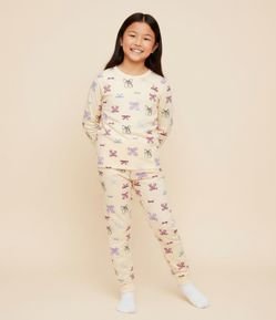 Pijama Infantil Manga Longa com Estampa Ícones – Tam 2 a 14 Anos