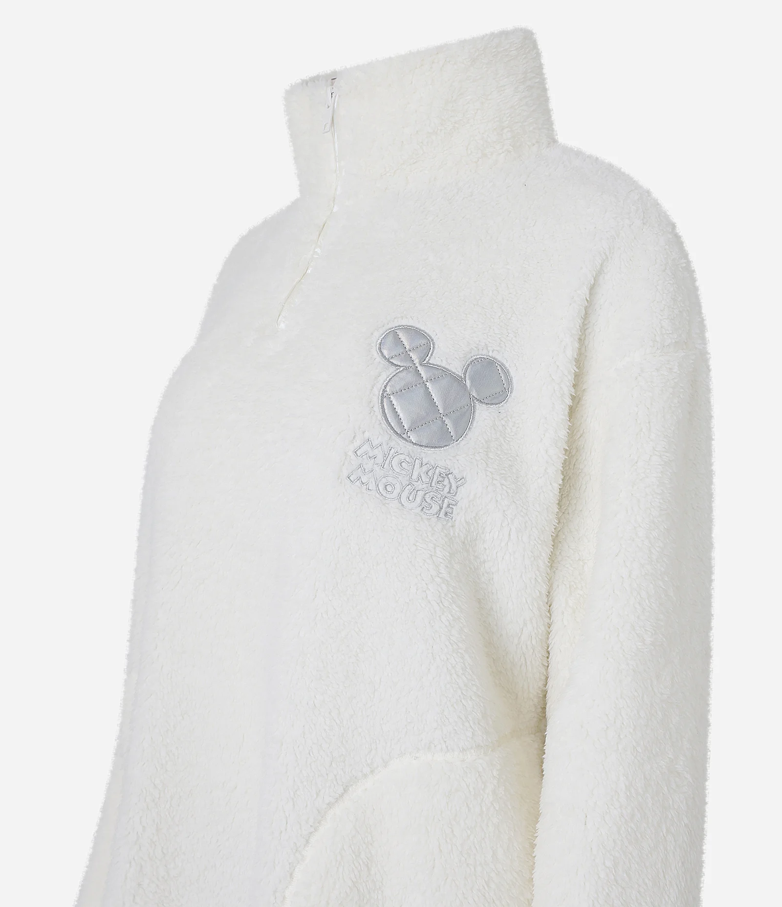 Pijama Quentinho em Sherpa com Bordado Mickey Mouse Off White 6