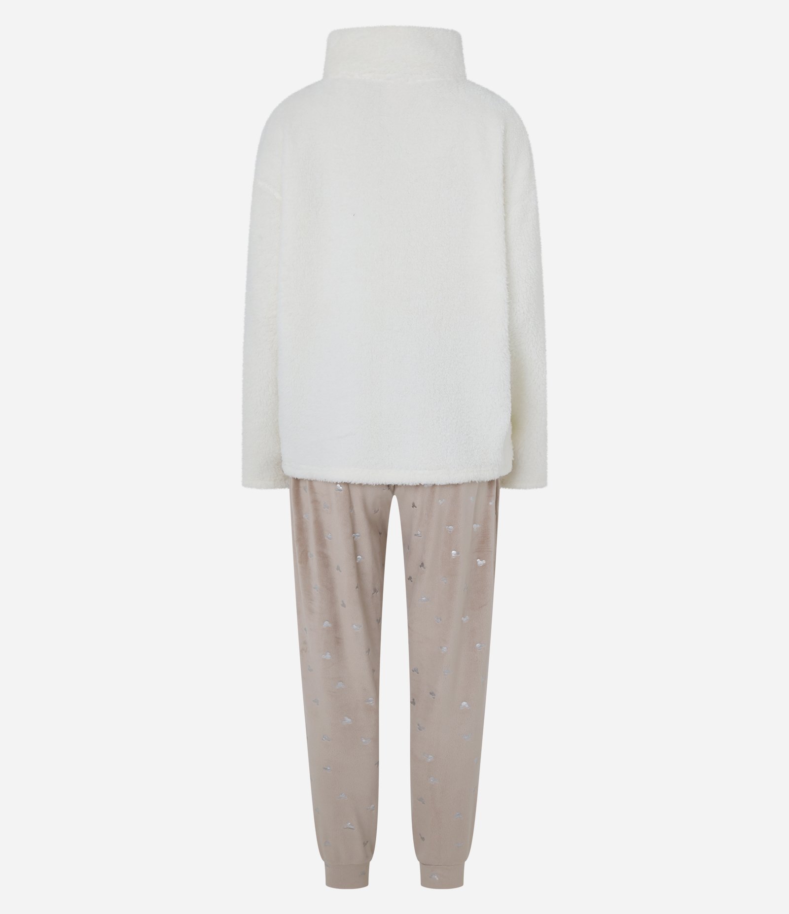 Pijama Quentinho em Sherpa com Bordado Mickey Mouse Off White 7