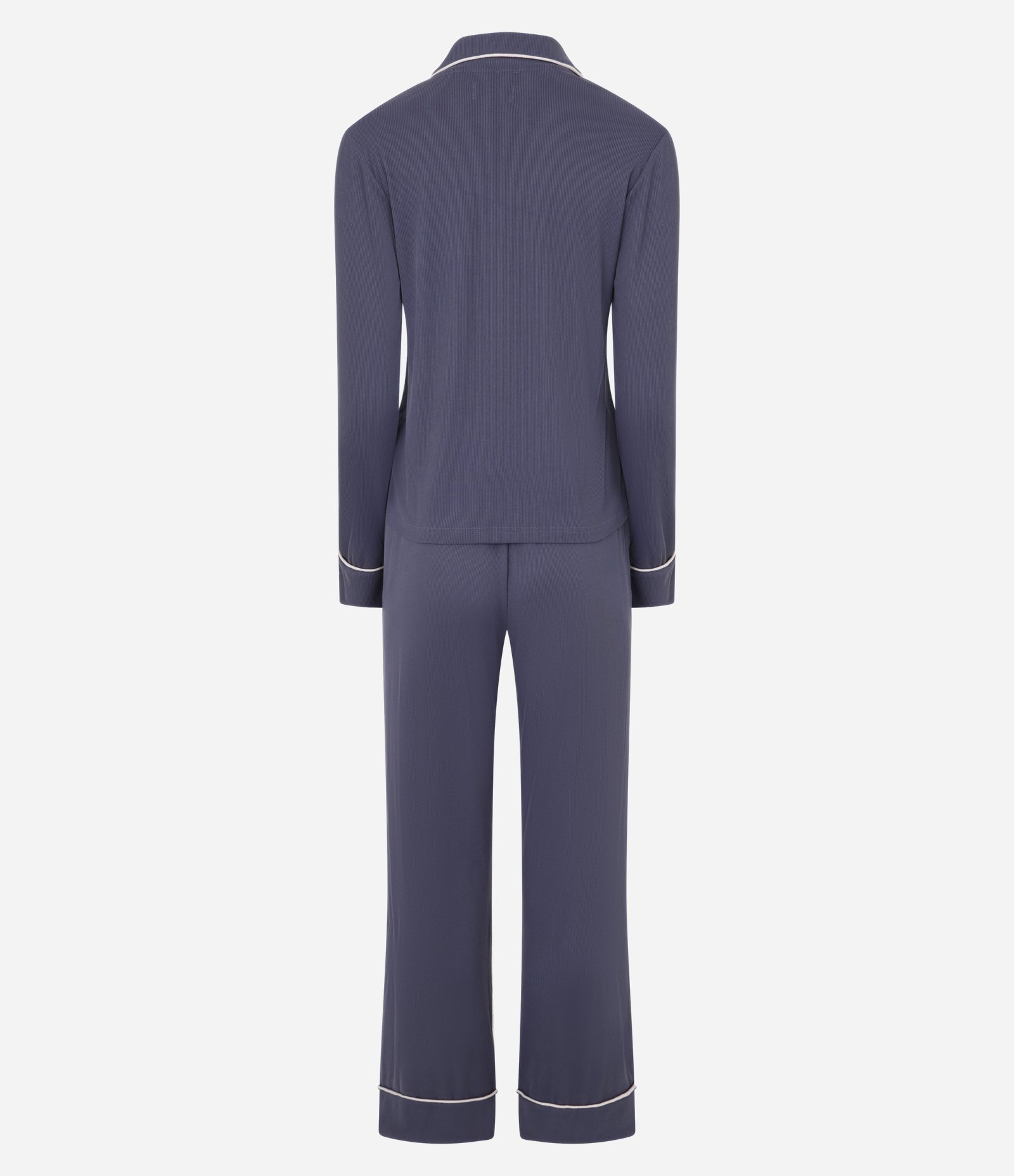 Pijama Americano Longo em Peach Touch Cinza Escuro 6