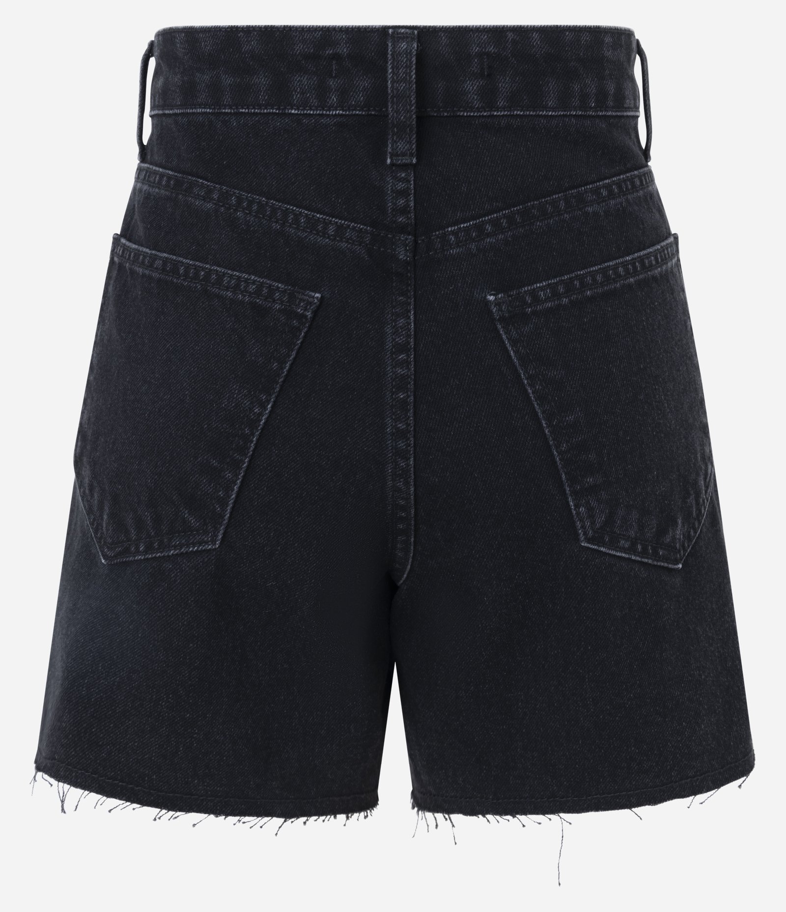 Short Mom em Jeans com Cintura Alta e Tachas Preto 3
