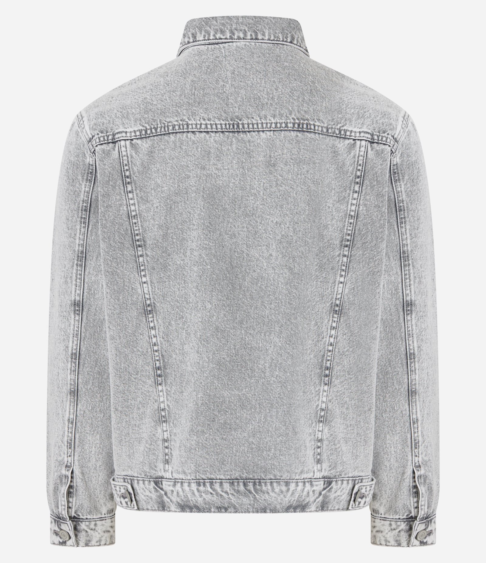 Jaqueta Regular em Jeans Estonada Cinza 2
