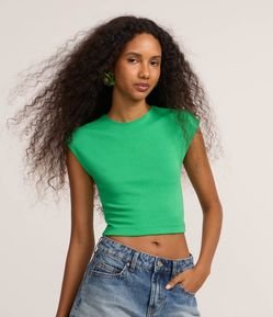 Blusa sem Manga em Ribana com Textura Caneladinha