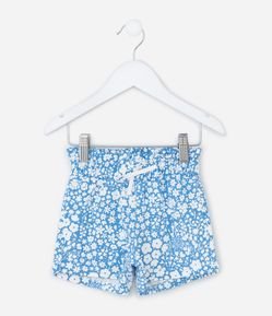 Short Infantil Clochard com Estampa Floral - Tam 1 a 6 Anos