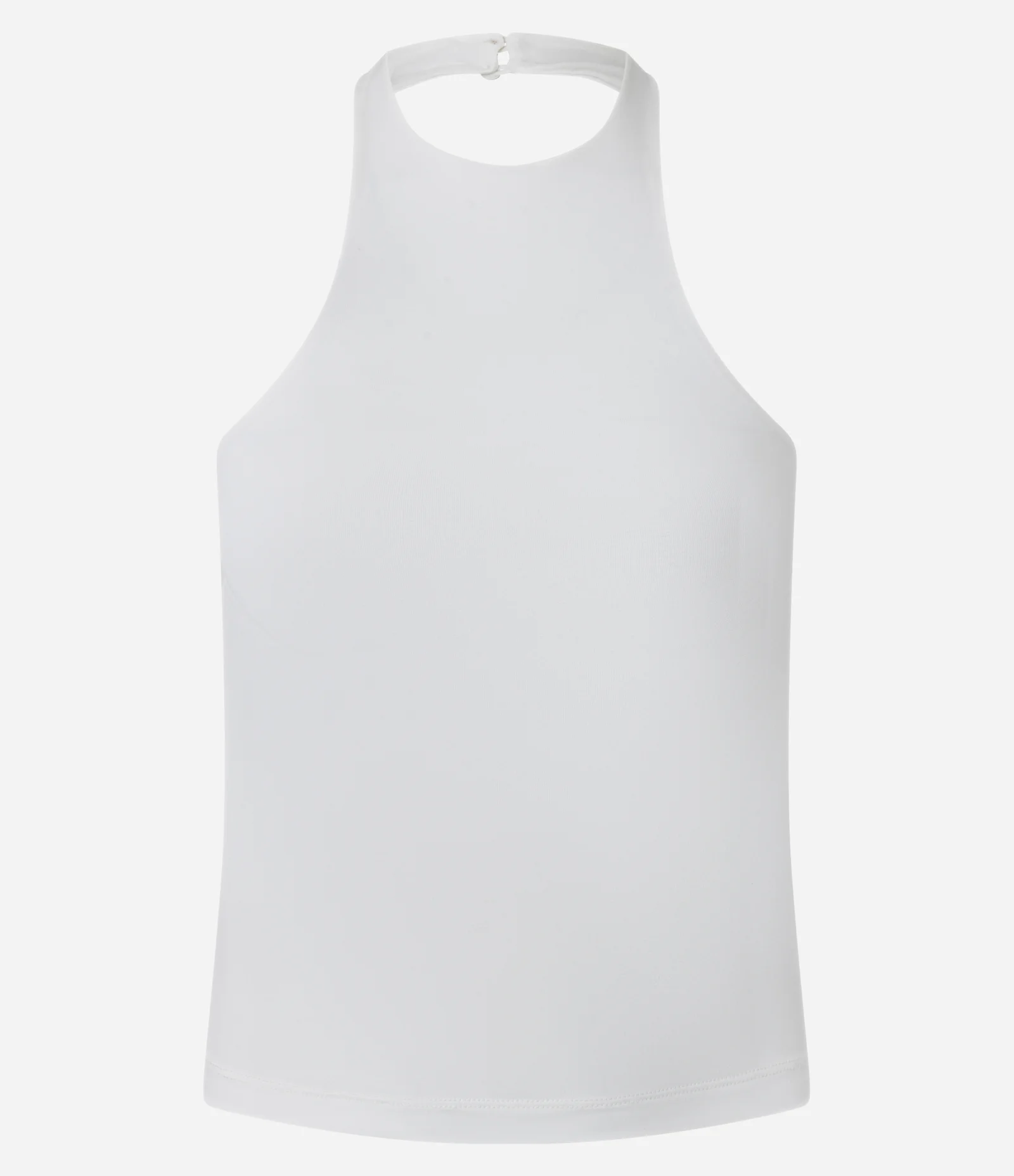 Blusa Justinha em Microfibra com Gola Halter Branco 1
