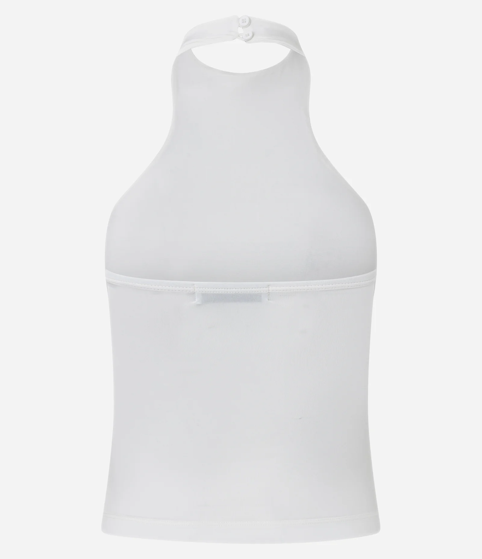 Blusa Justinha em Microfibra com Gola Halter Branco 2