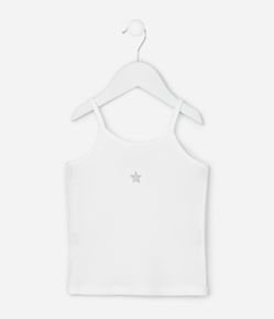 Regata Infantil em Ribana com Estrela de Glitter - Tam 1 a 6 Anos
