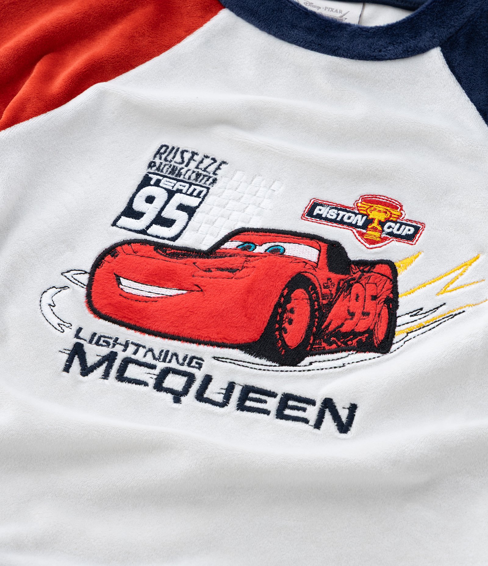 Pijama Infantil Longo com Estampa Relâmpago McQueen – Tam 2 a 8 Anos Azul/Vermelho/Branco 11