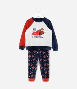Pijama Infantil Longo com Estampa Relâmpago McQueen – Tam 2 a 8 Anos