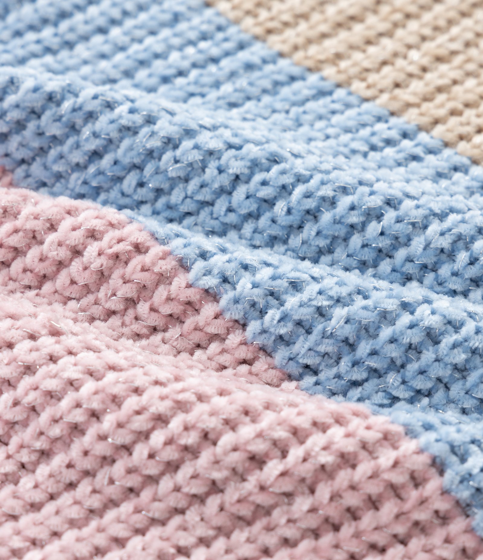 Casaco Infantil Chenille com Listras em Blocos de Cores – Tam 7 a 16 Multicores 3