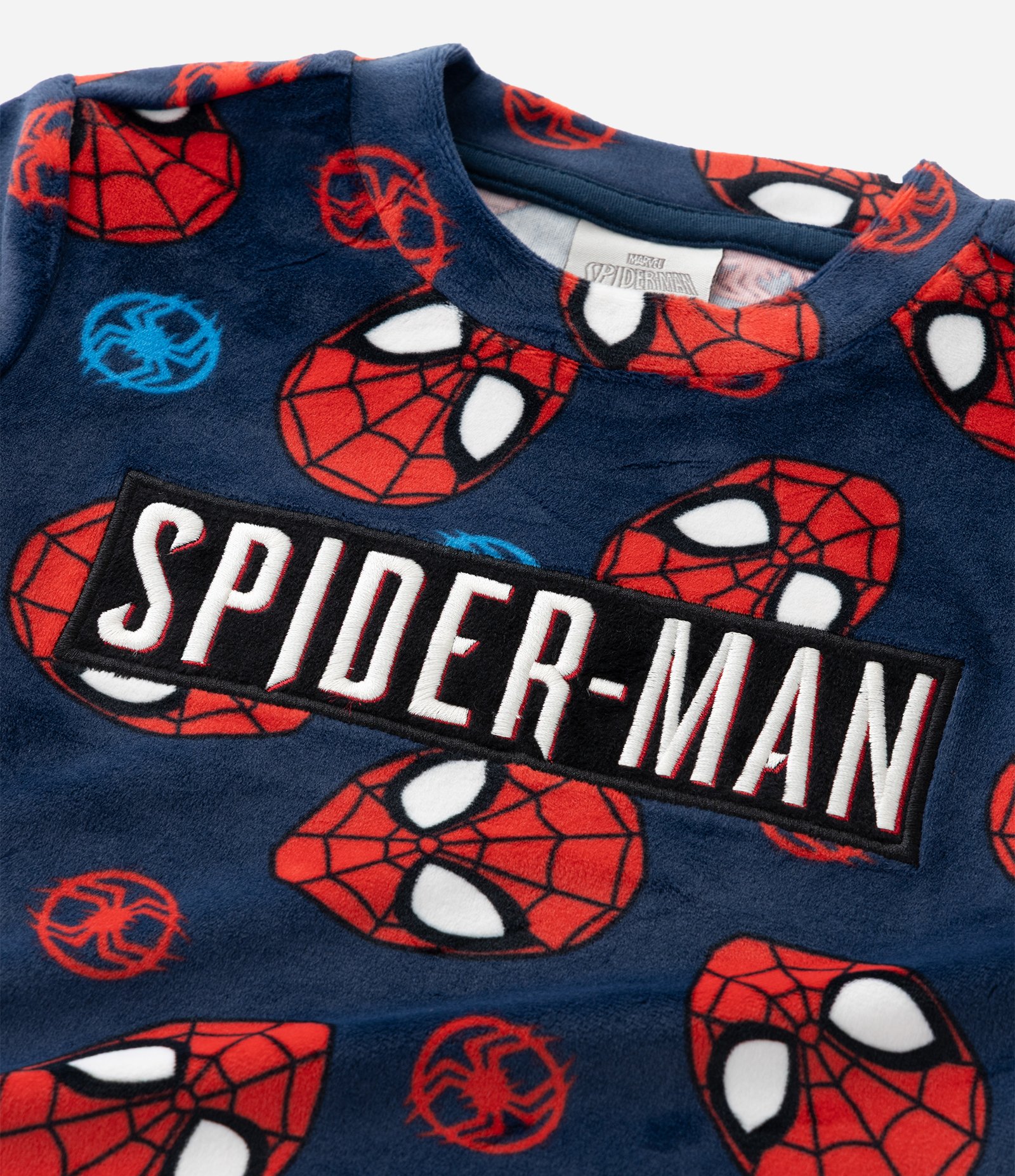 Pijama Infantil Longo em Plush com Estampa Homem Aranha – Tam 3 a 10 Anos Azul Marinho 10