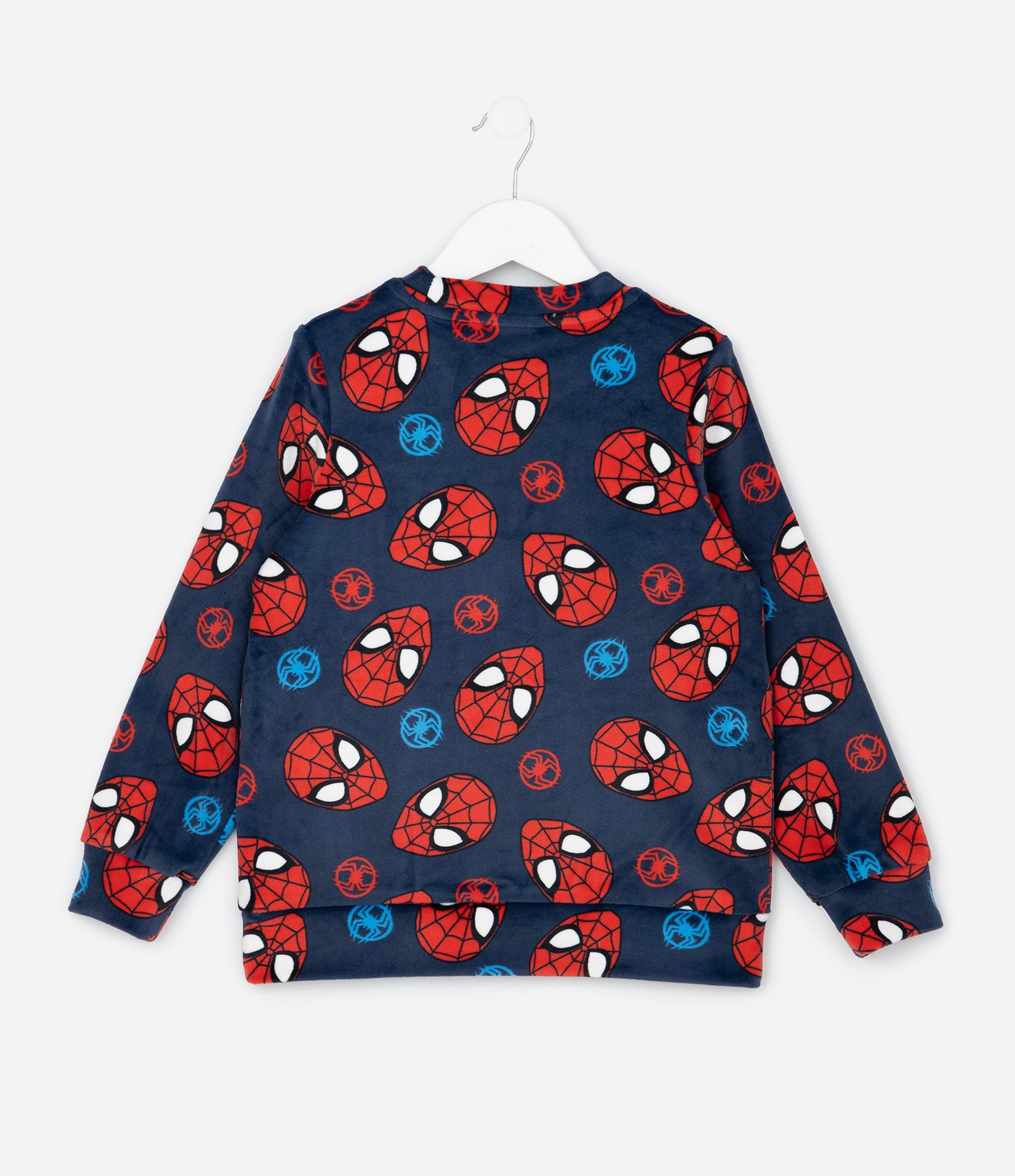 Pijama Infantil Longo em Plush com Estampa Homem Aranha – Tam 3 a 10 Anos Azul Marinho 3
