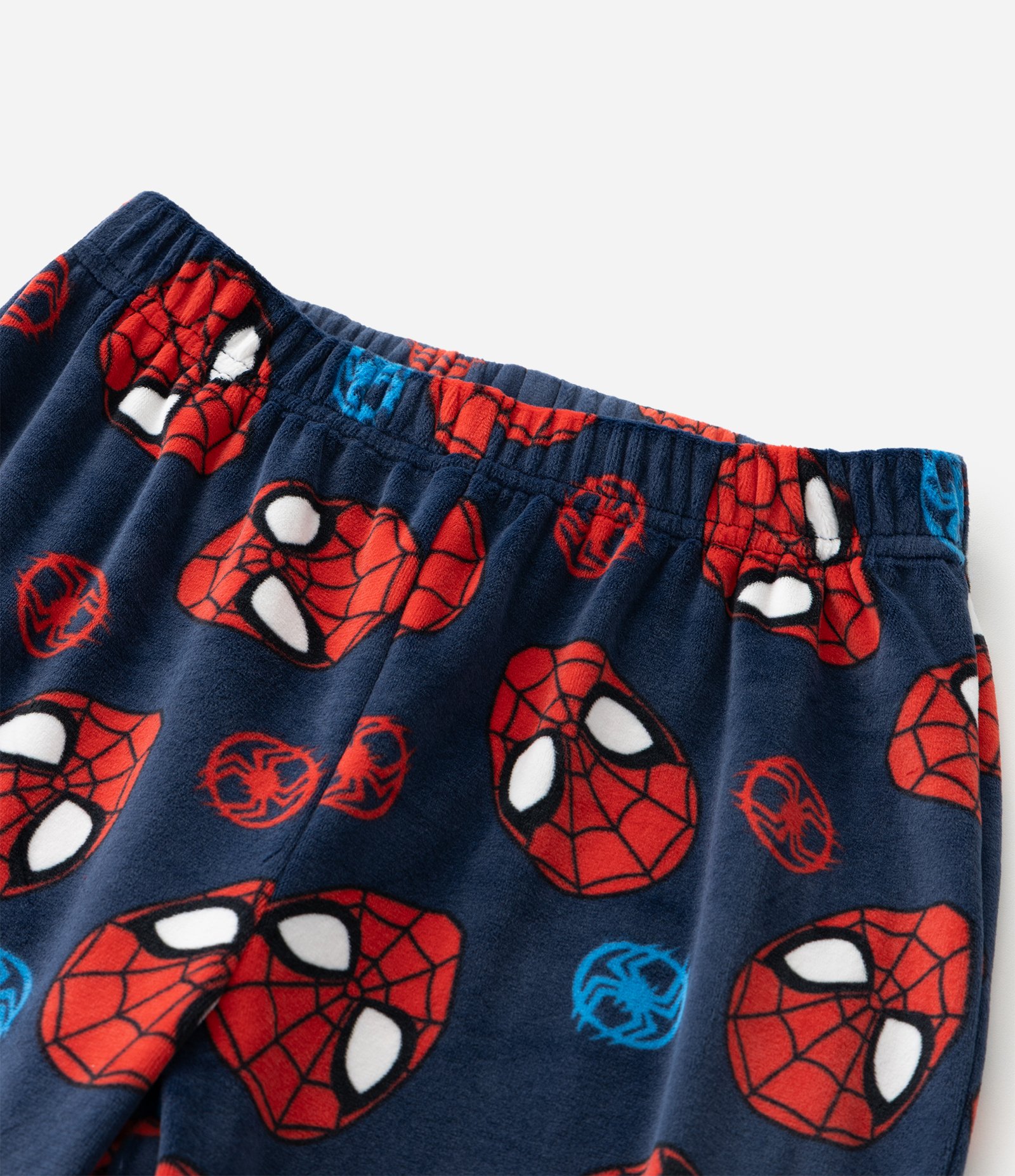 Pijama Infantil Longo em Plush com Estampa Homem Aranha – Tam 3 a 10 Anos Azul Marinho 7
