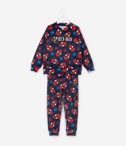 Pijama Infantil Longo em Plush com Estampa Homem Aranha – Tam 3 a 10 Anos