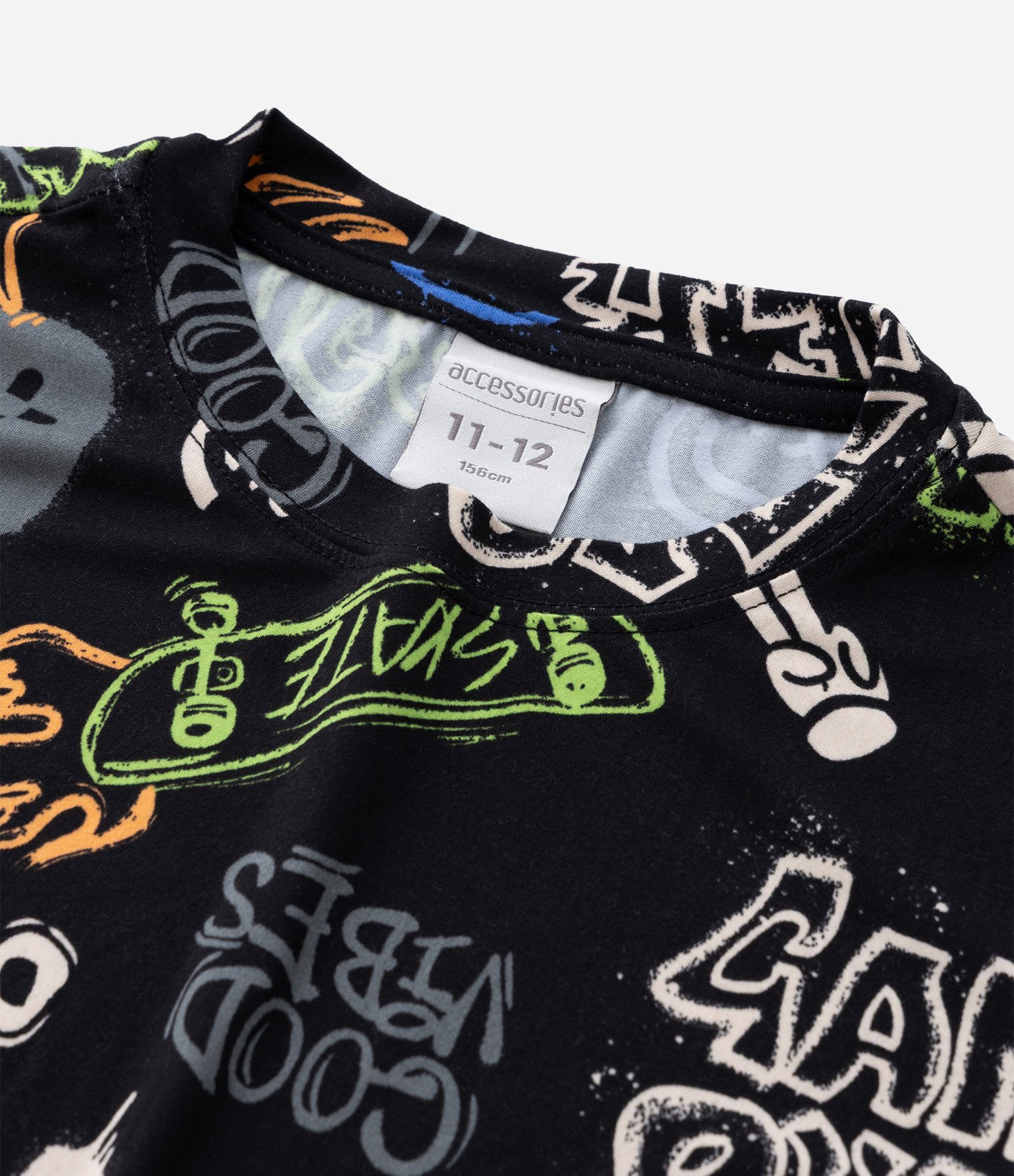 Pijama Infantil Longo em Plush com Estampa de Skate – Tam 7 a 14 Anos Preto 8