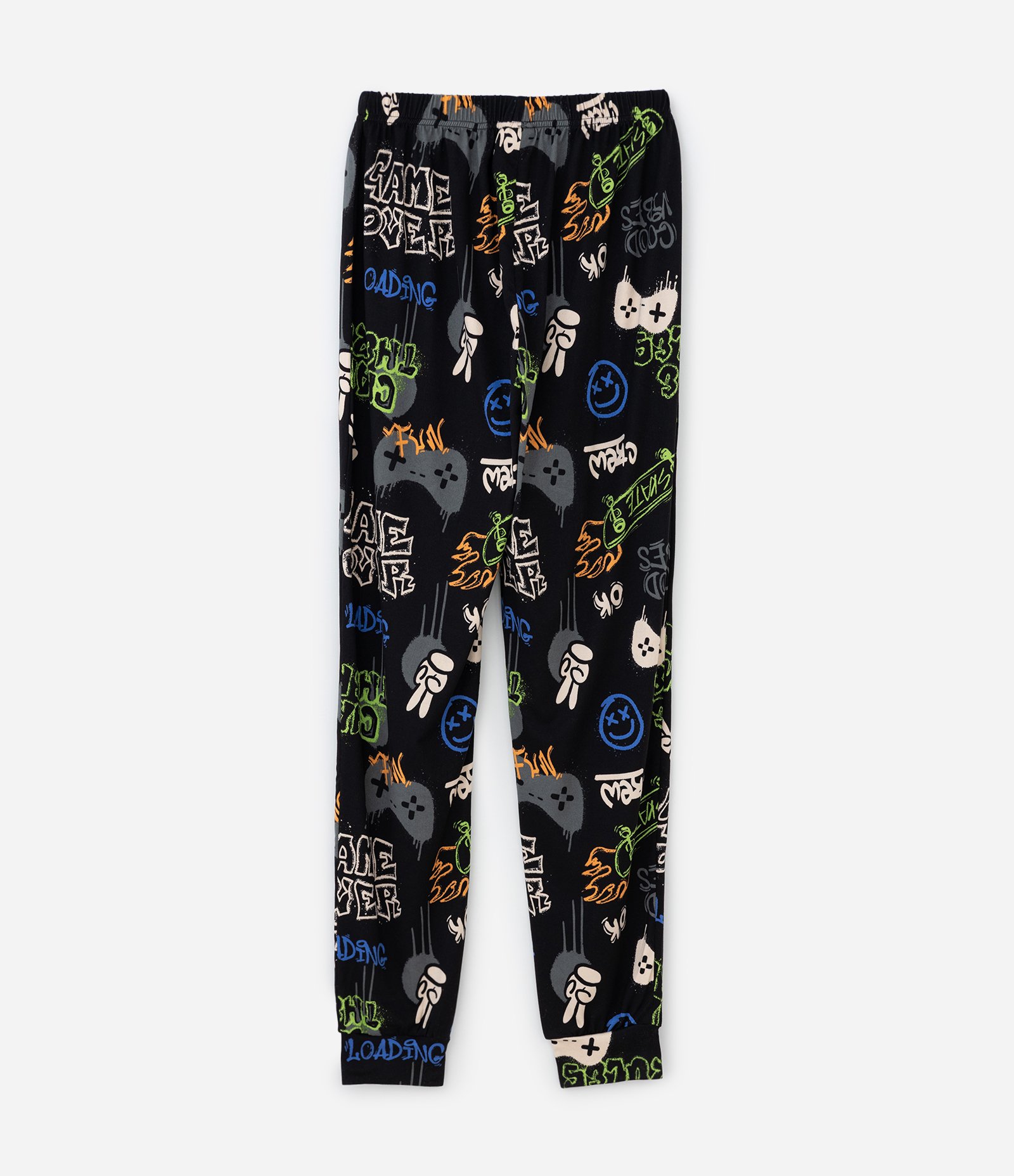 Pijama Infantil Longo em Plush com Estampa de Skate – Tam 7 a 14 Anos Preto 5