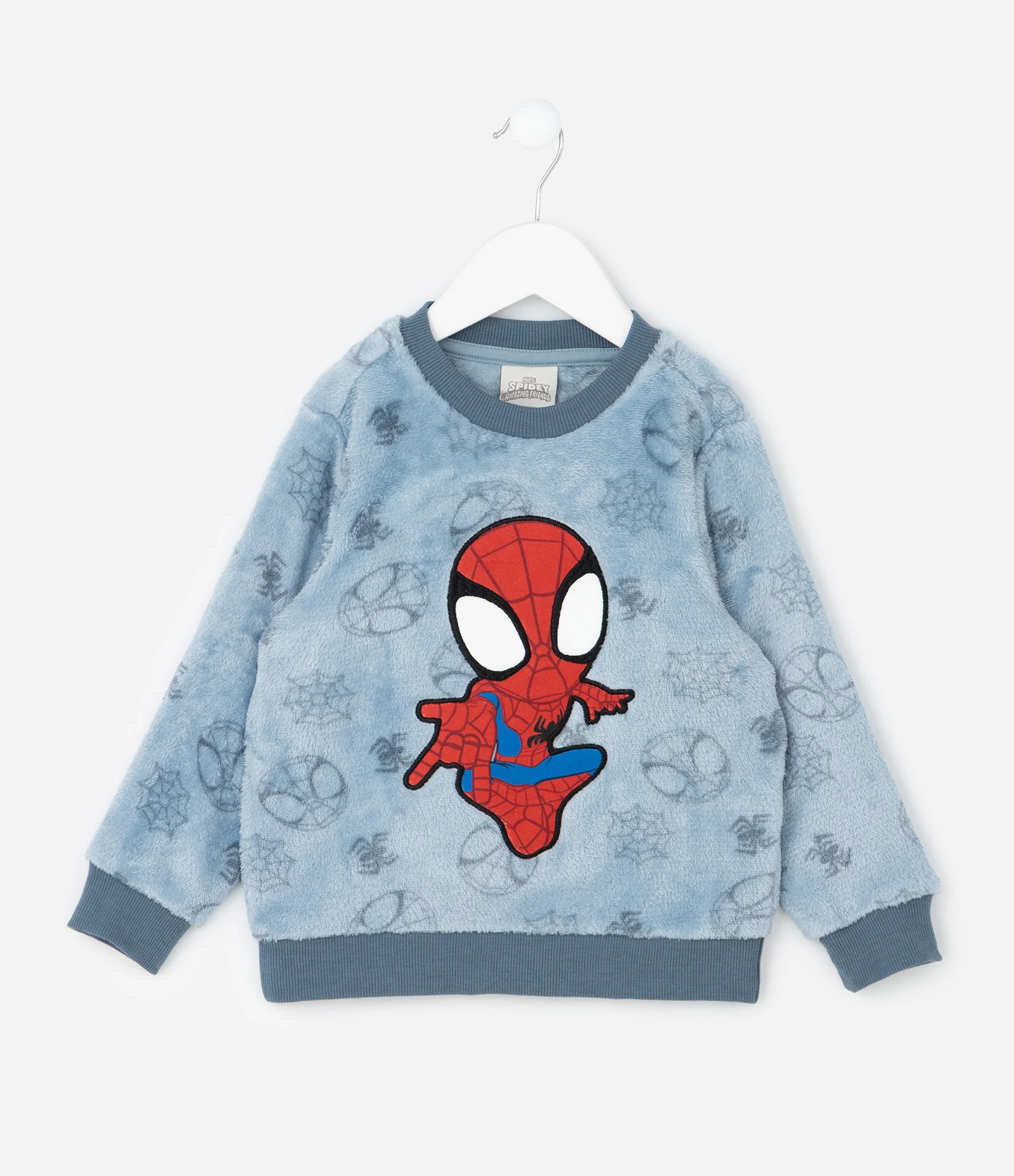 Pijama Infantil Longo com Bordado Spidey – Tam 2 a 6 Anos Azul Claro 2