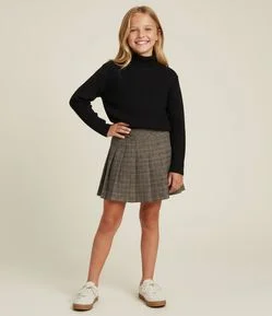 Camiseta Infantil Seamless com Gola Alta – Tam 5 a 14 Anos