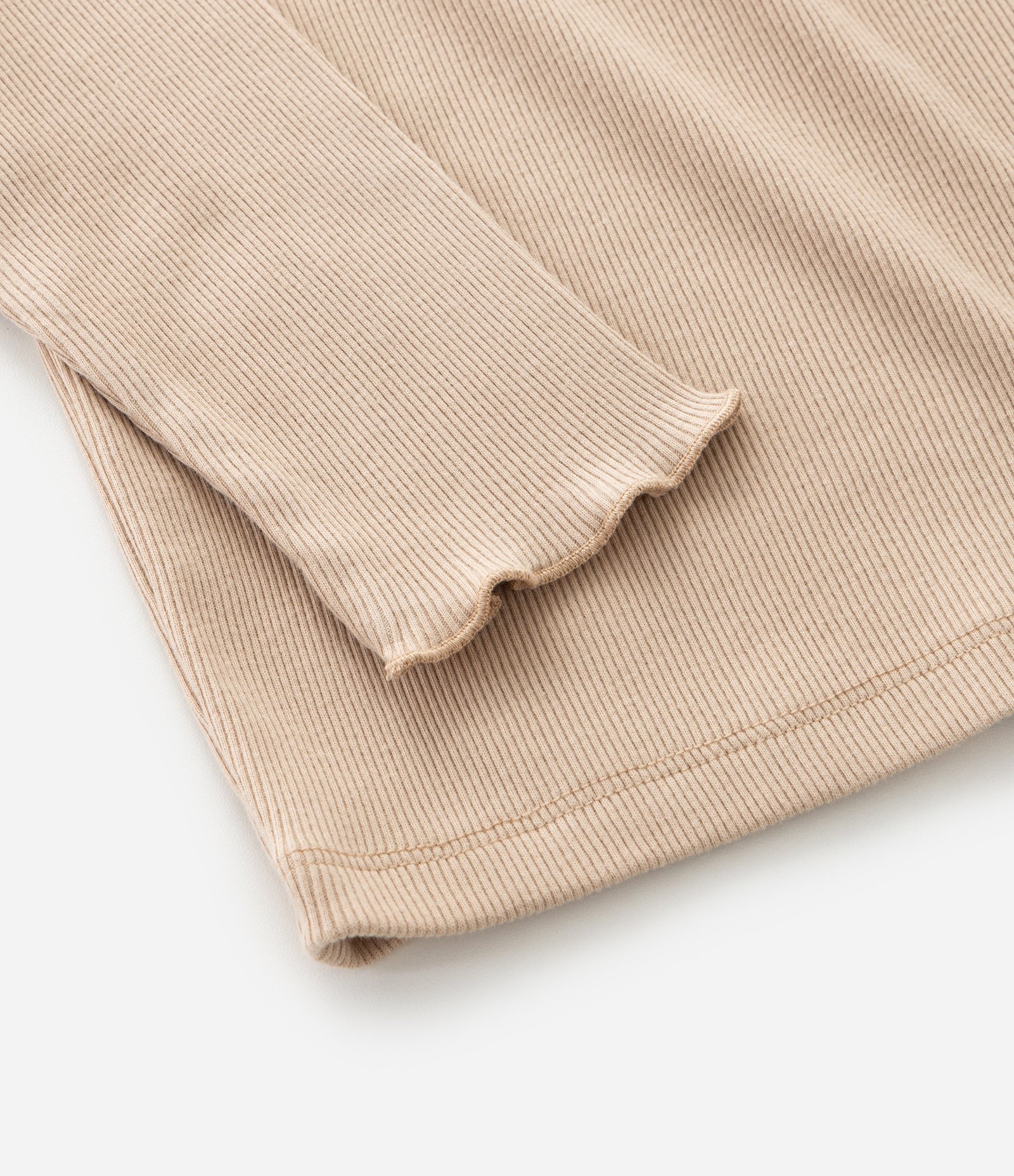 Camiseta Infantil Ribana com Babado de Broderi – Tam 5 A 14 Anos Bege 5