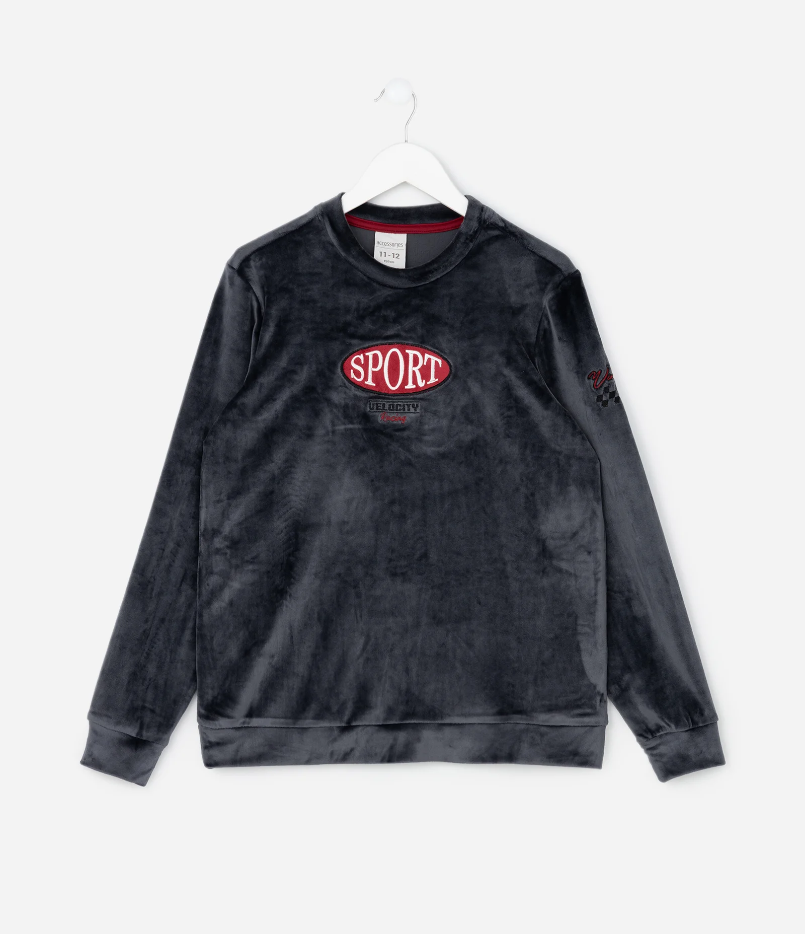 Pijama Infantil Longo em Plush com Estampa Racer – Tam 7 a 16 Anos Preto Grafite 3