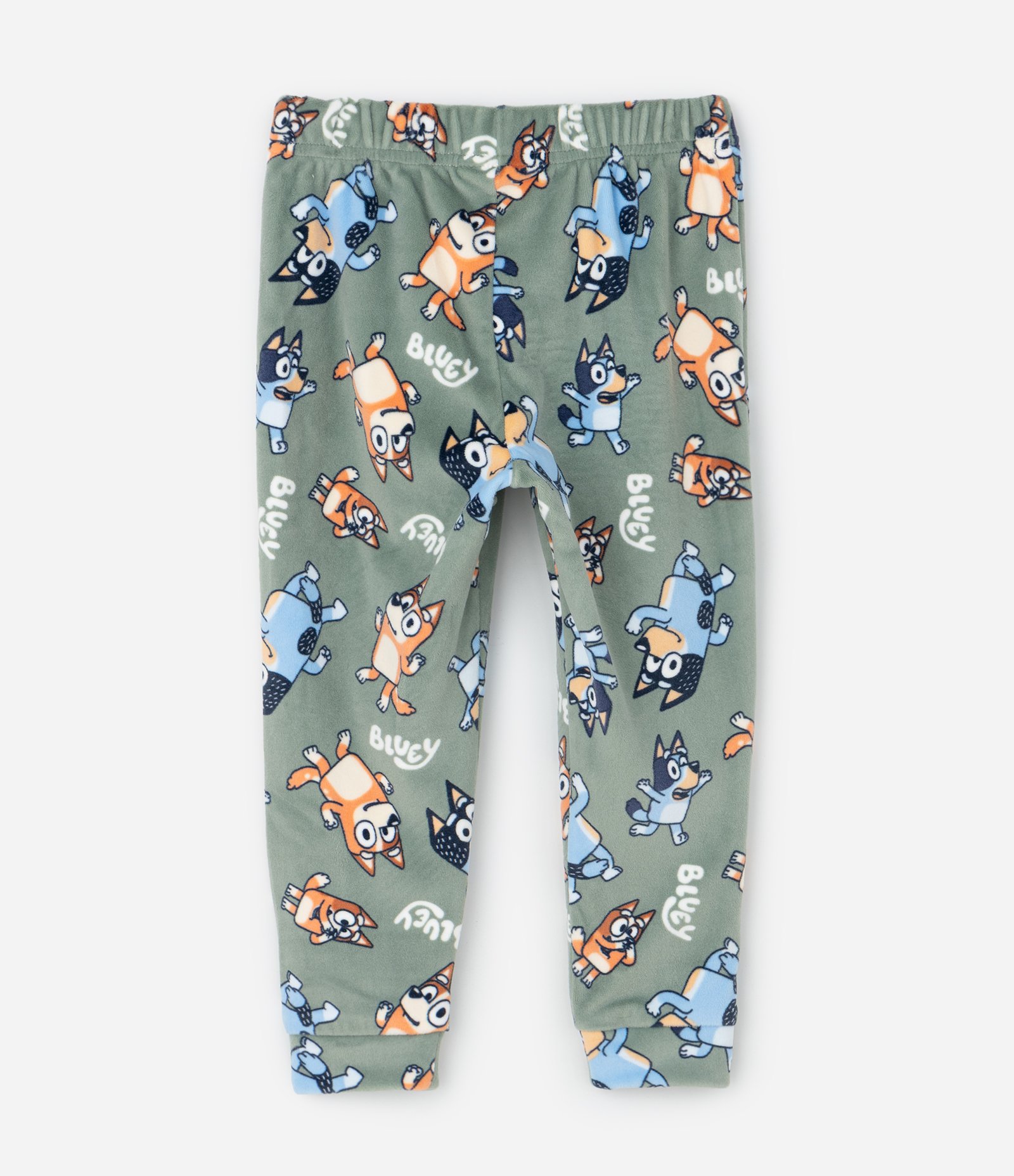 Pijama Infantil com Estampa Bluey e Bingo – Tam 2 a 6 Anos Verde Acinzentado 5
