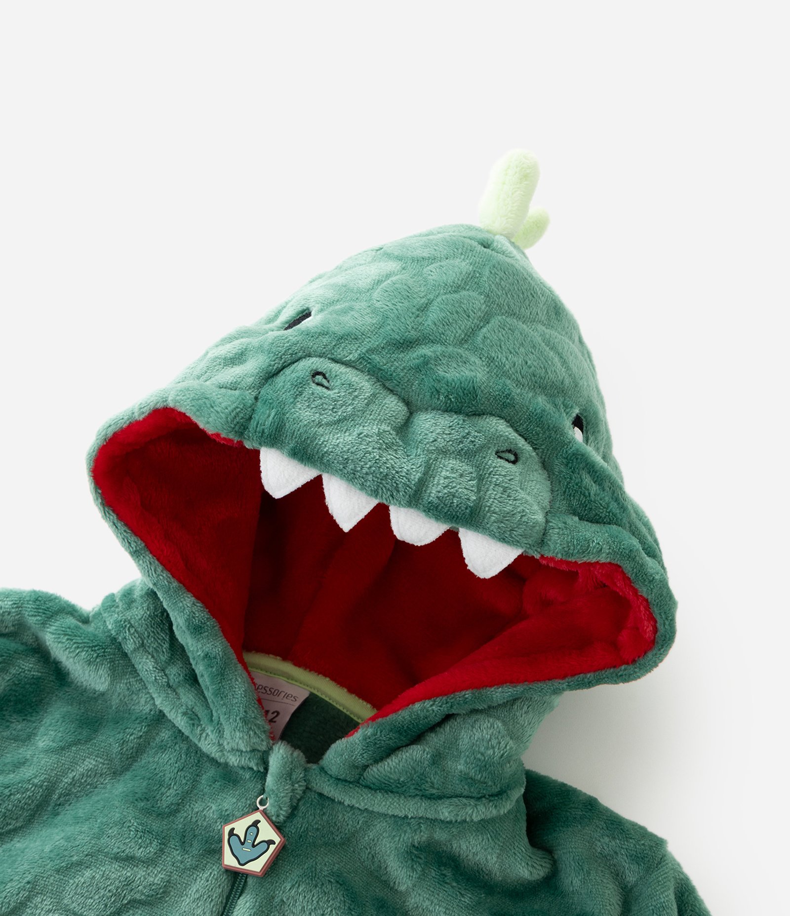 Pijama Infantil Jumper de Dinossauro com Capuz 3D – Tam 2 a 14 Anos Verde 10