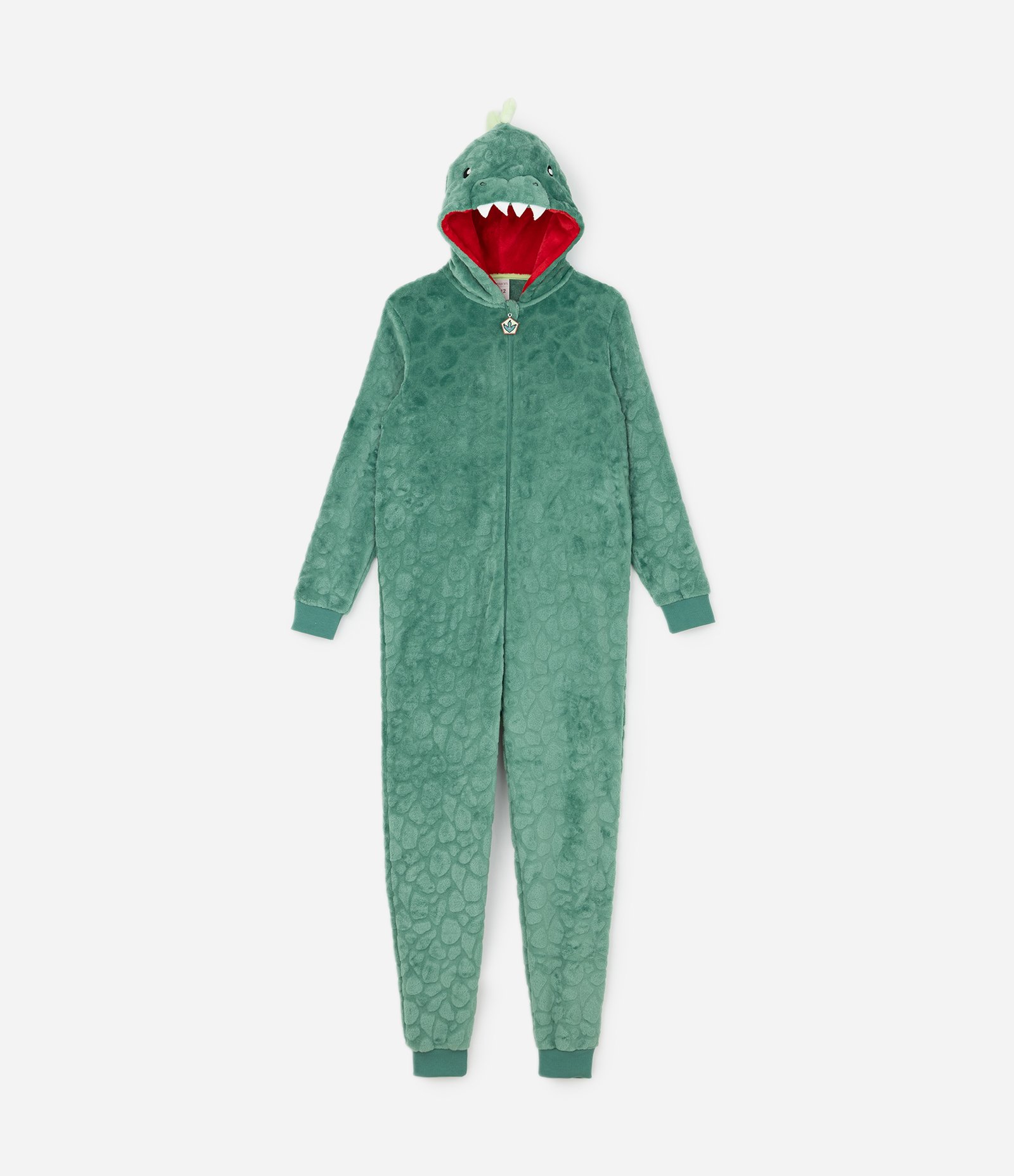 Pijama Infantil Jumper de Dinossauro com Capuz 3D – Tam 2 a 14 Anos Verde 1