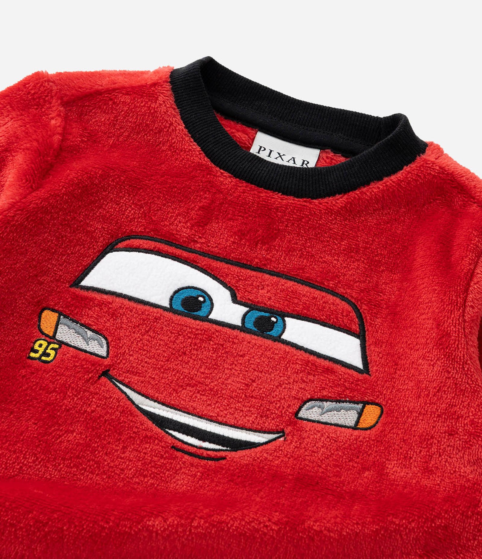 Pijama Infantil Relâmpago McQueen com Calça Estampada – Tam 2 a 8 Anos Vermelho/Preto 13