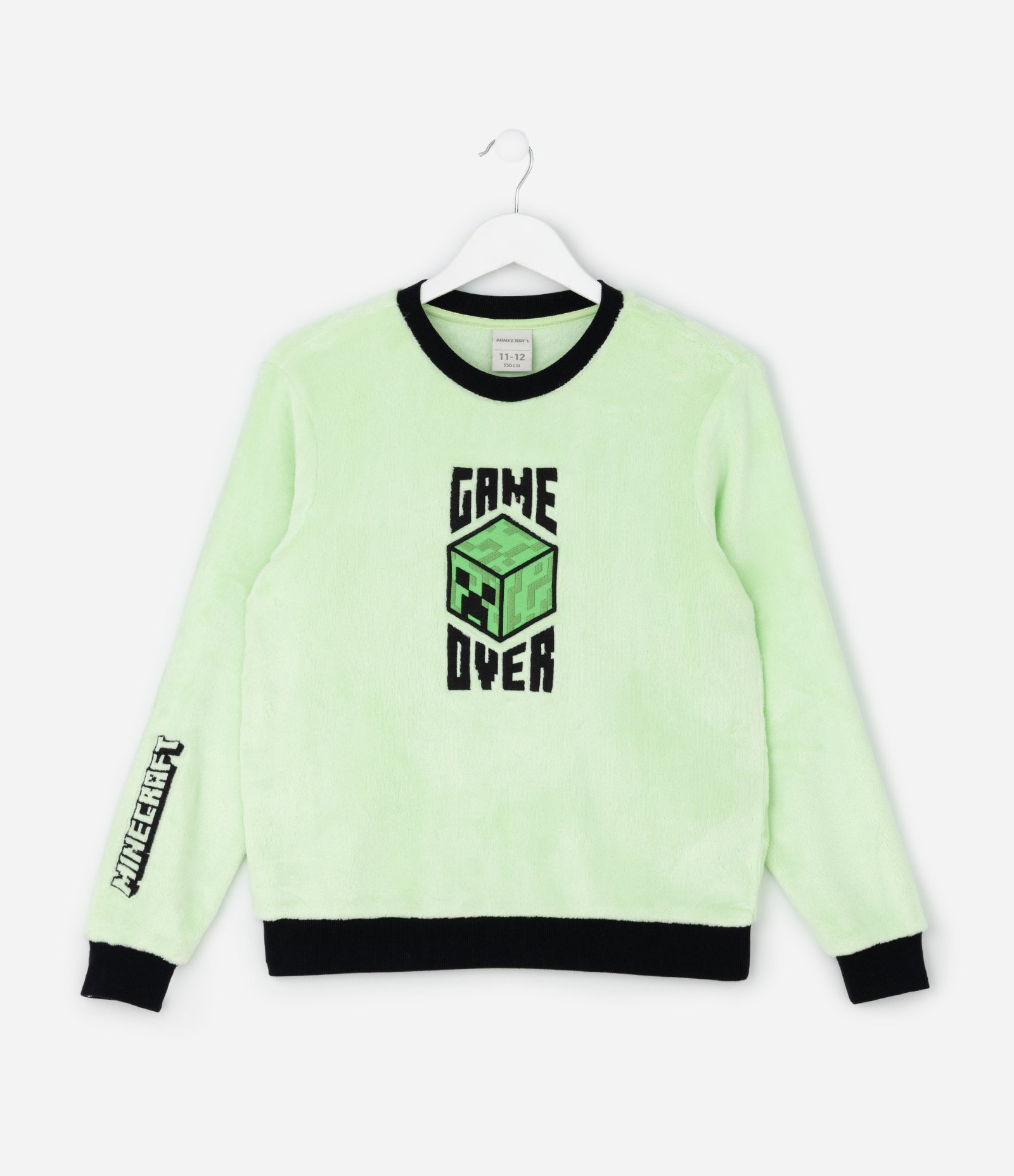 Pijama Infantil Blusa e Calça com Estampa Minecraft – Tam 5 a 14 Anos Verde/Preto 2
