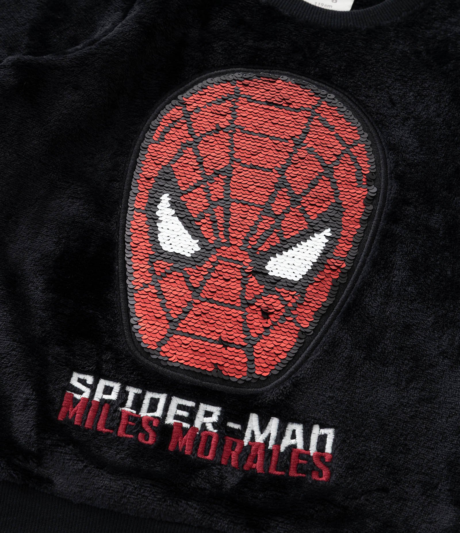 Pijama Infantil Estampa Homem-Aranha e Paetê Interativo – Tam 3 a 10 Anos Preto/Vermelho 11