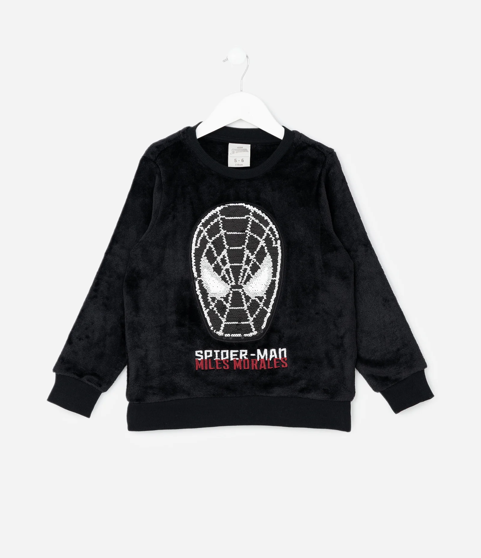 Pijama Infantil Estampa Homem-Aranha e Paetê Interativo – Tam 3 a 10 Anos Preto/Vermelho 2