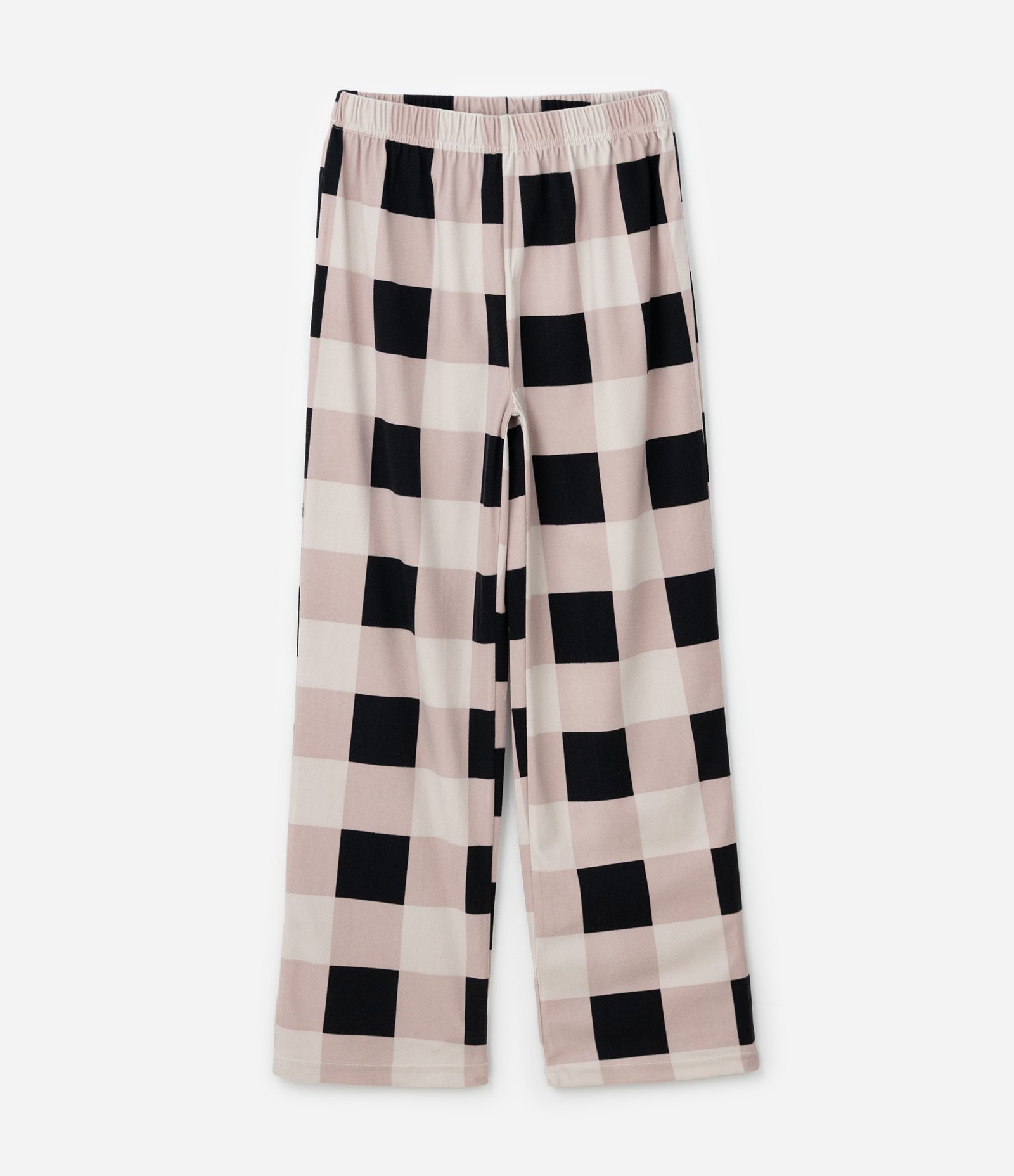 Pijama Infantil Longo com Bordado e Estampa Xadrez– Tam 5 a 14 Anos Bege/Rosa/Preto 5